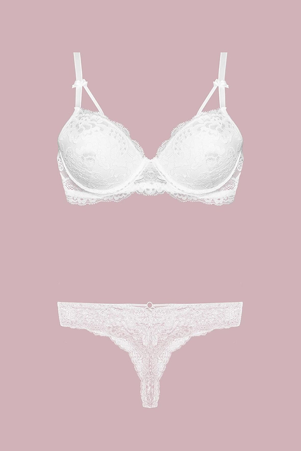 Nurteks Destekli Ekru Sütyen Takımı 4430