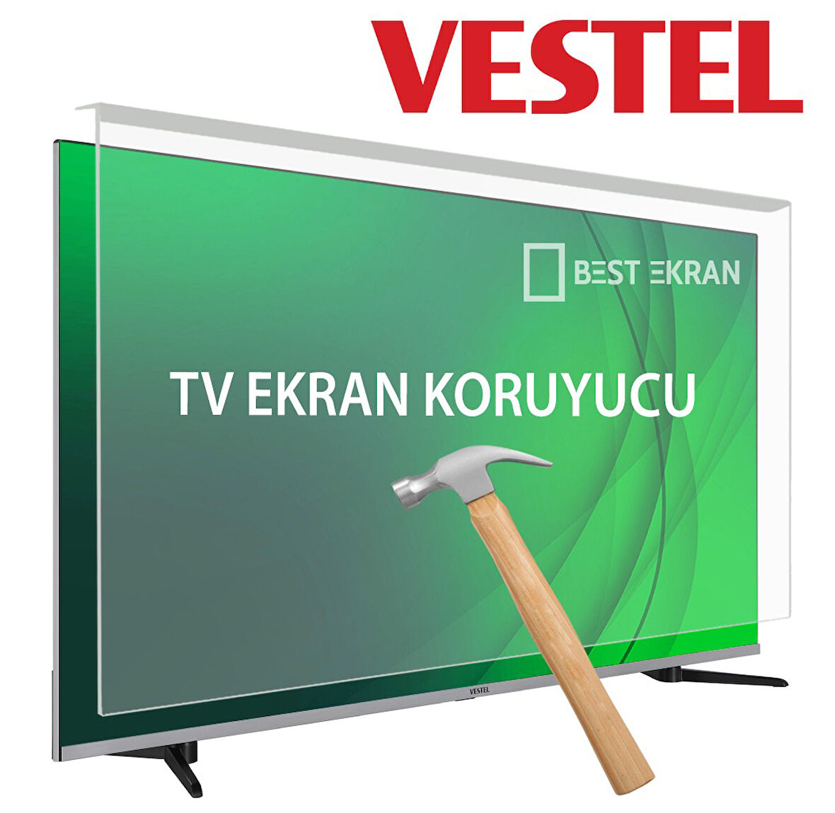 Vestel 75UG9750 TV EKRAN KORUYUCU - Vestel 75" inç 189 Ekran KIRILMAZ TV Koruyucu