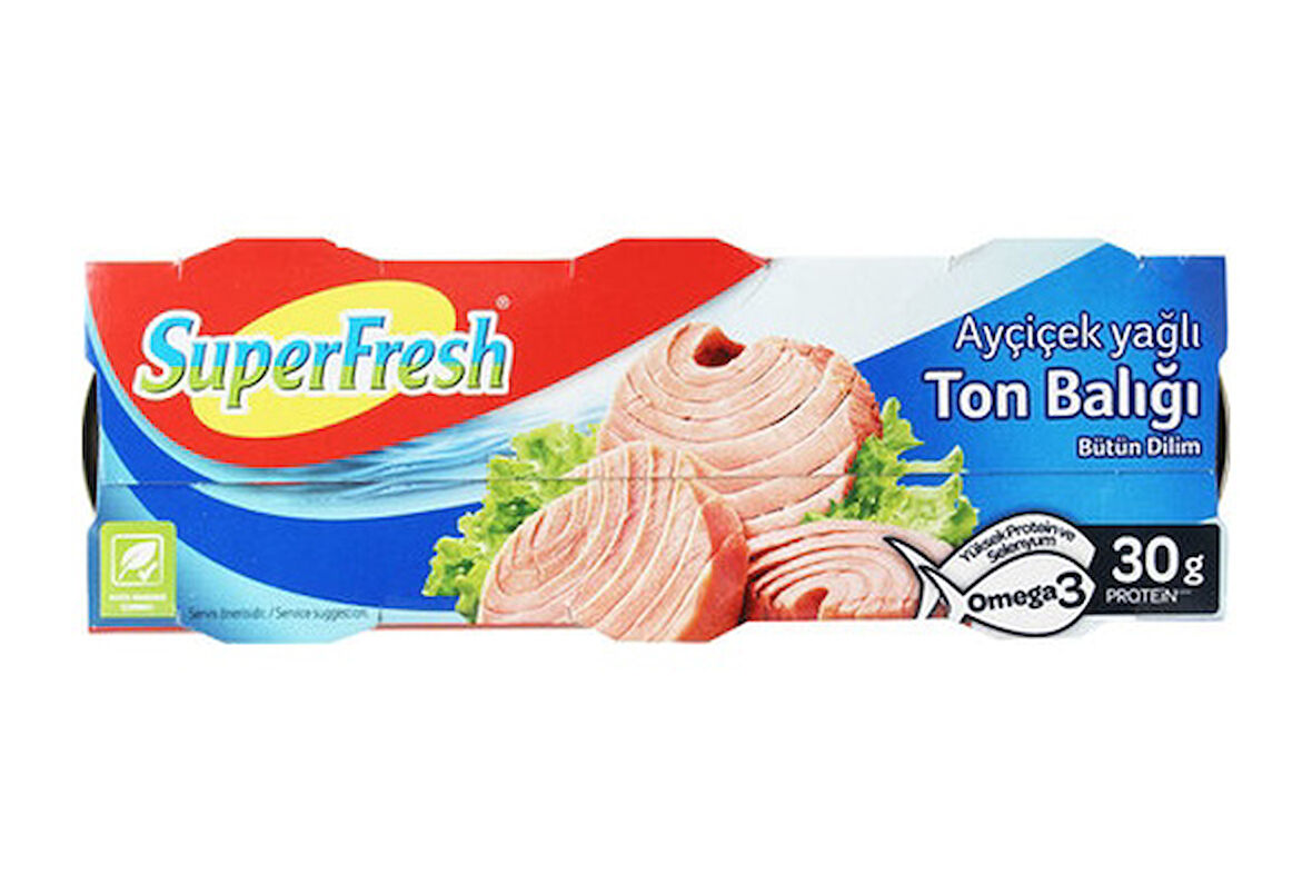 Superfresh Ayçiçek Yağlı Bütün Dilim Ton Balığı 3 x 75 G