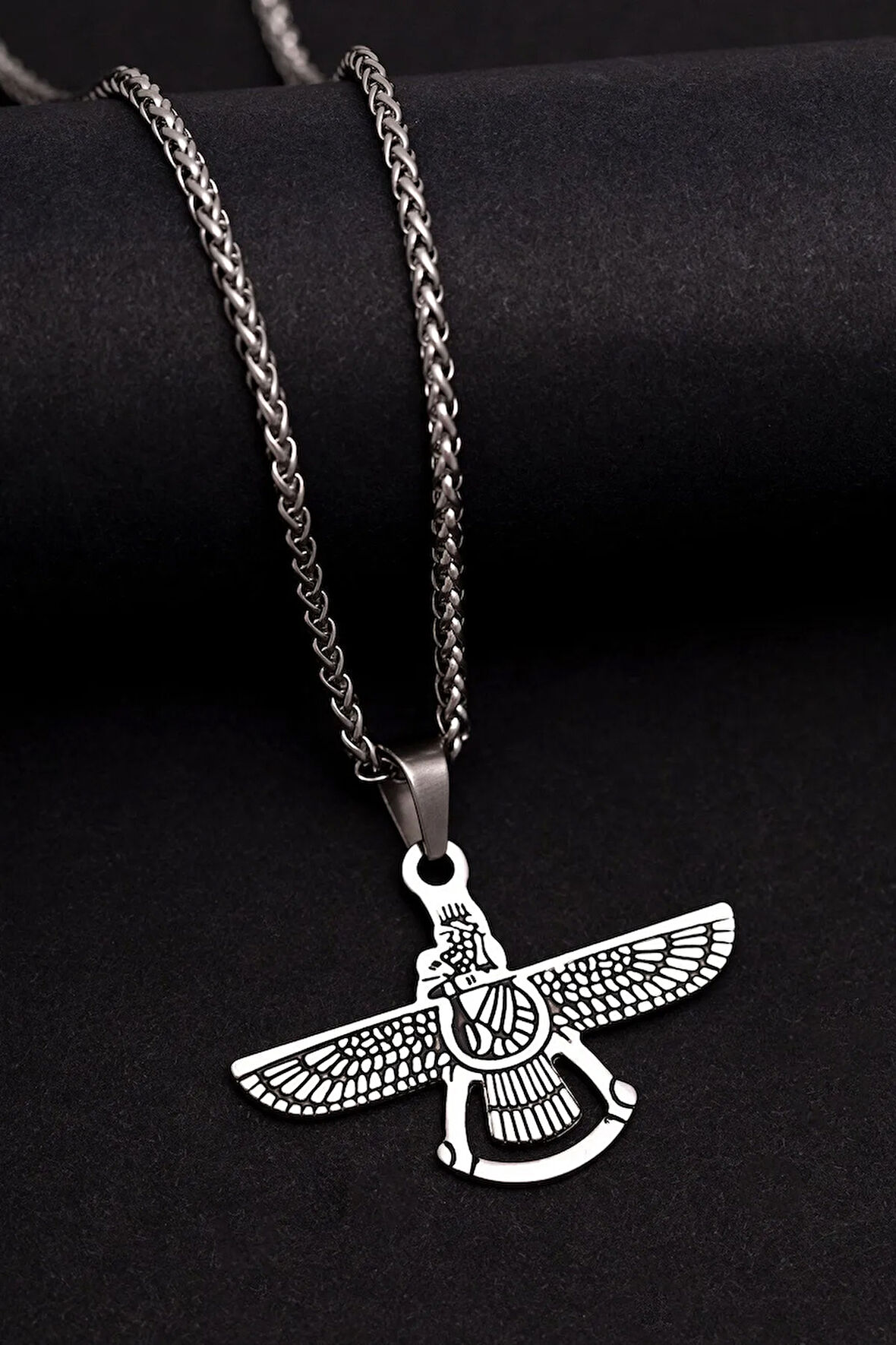 Ahura Mazda Erkek Kolye - Kadın Kolye - Ahura Mazda Model Çelik Kolye