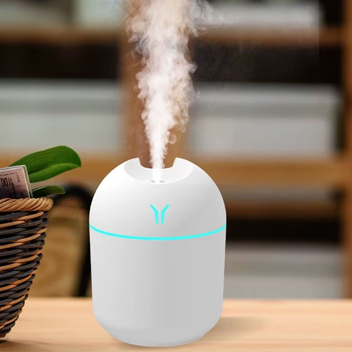 caselka® Işıklı Kuru Havayı Azaltan ve Aromaterapi Deneyimi Sunan Hava ve Oda Nemlendirici