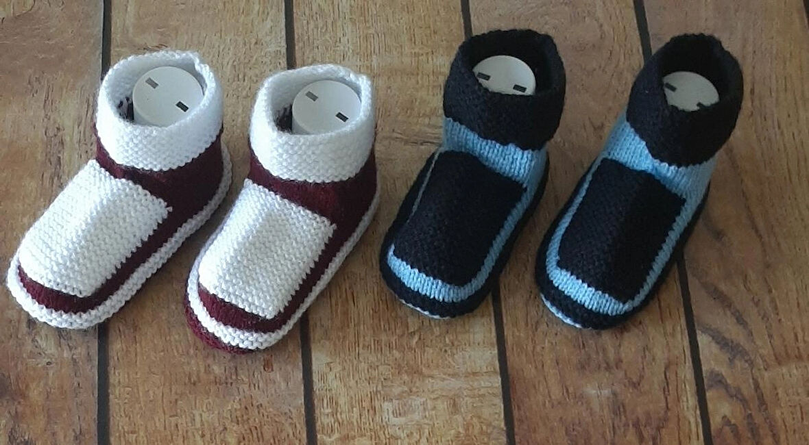 El Örğüsü Kız ve Erkek Çocuk Patik Çorap 2'li Paket Ayak Numarası (28-32)