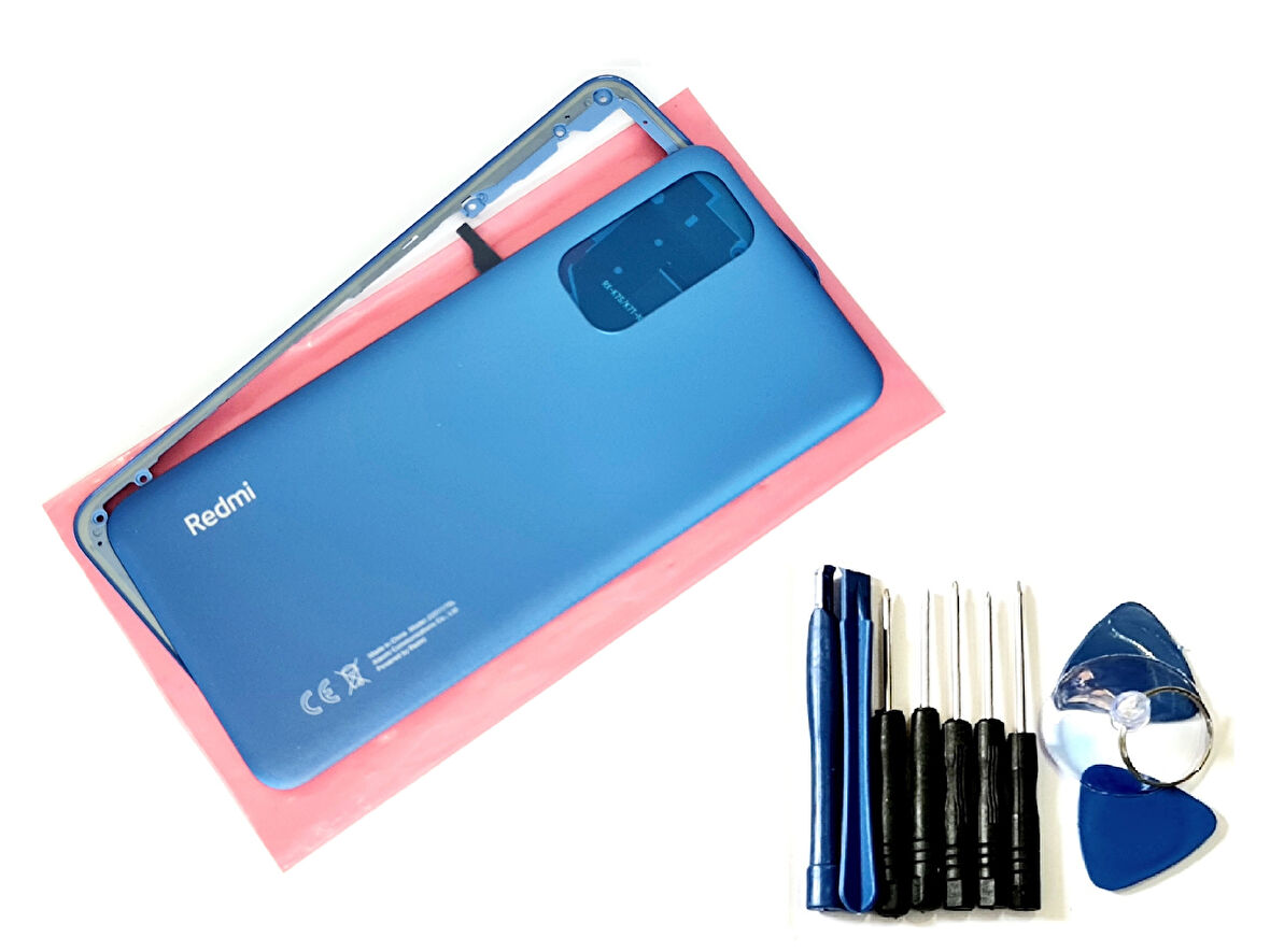 Tkgz Xiaomi Redmi NOTE 11S FULL ORJ KASA Arka Pil Batarya Kapağı (TAMİR SETİ) MAVİ