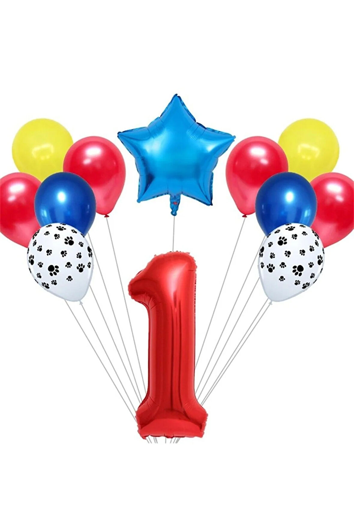 KIRMIZI RAKAMLI BALON SET