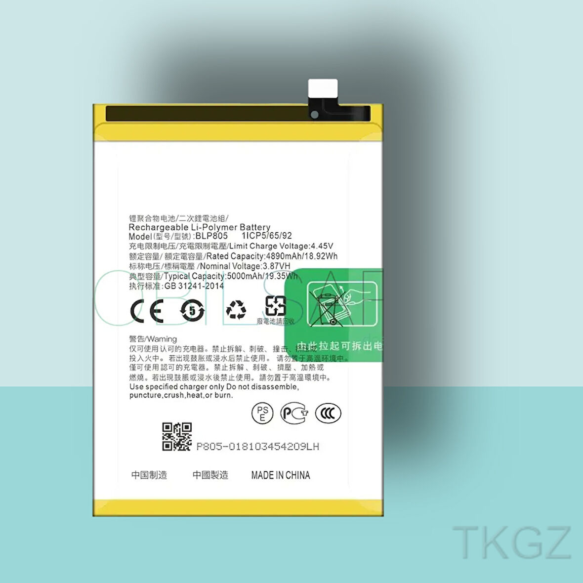 Tkgz - OPPO A54 - BLP-805 - Batarya Pil Orijinal Sıfır