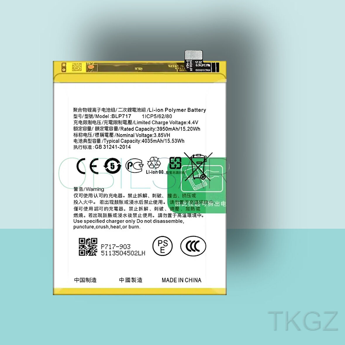 Tkgz - OPPO RENO Z BLP-771 Batarya Pil Orijinal Sıfır