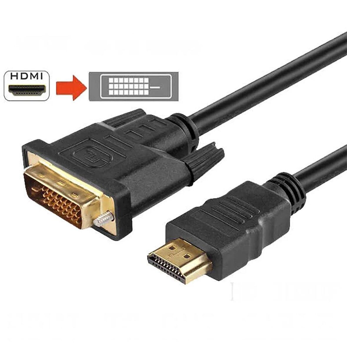  Displayport to Dvi 24+1 Çevirici Kablo - Dp to Dvi - 3 mt