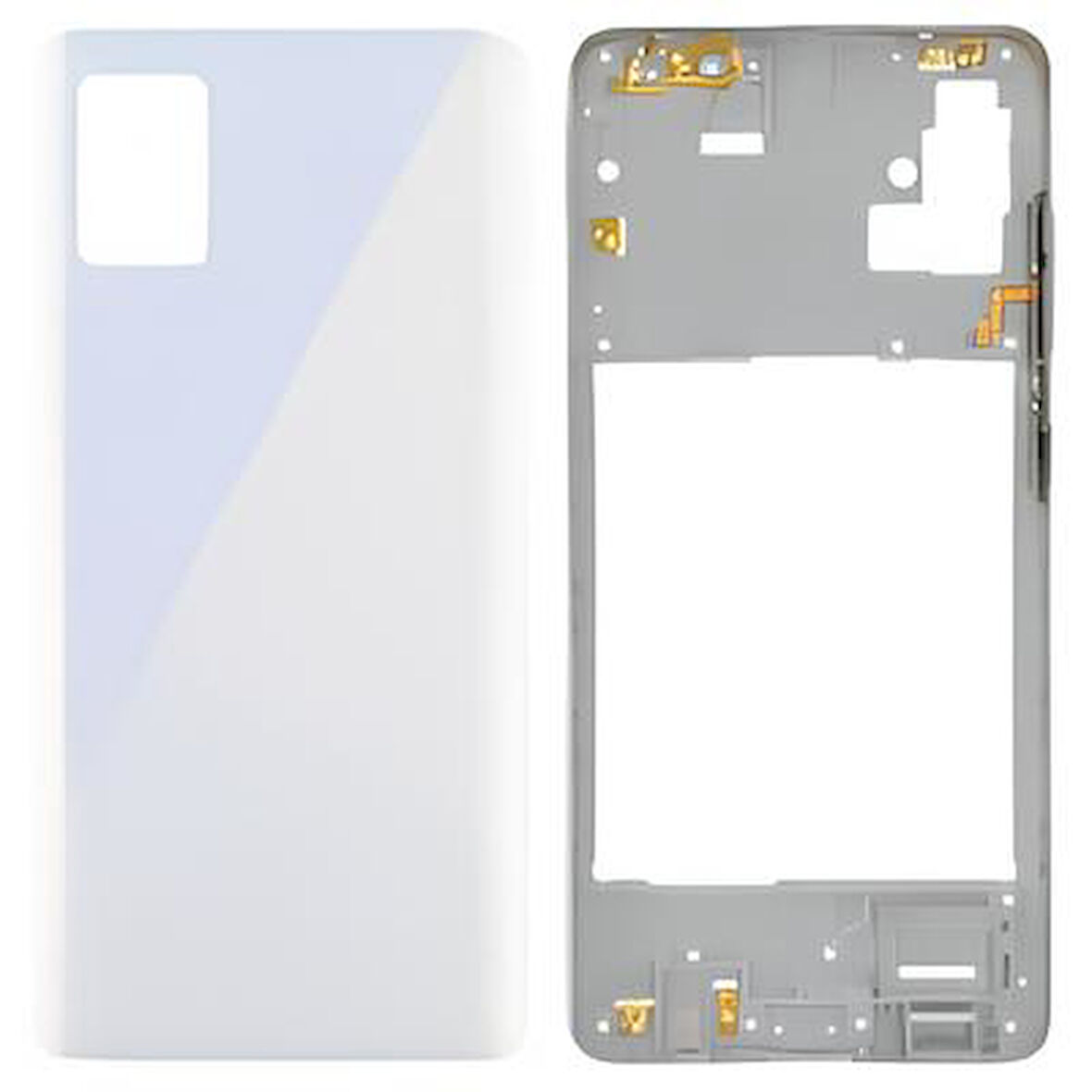 Samsung Galaxy A51  - SM-A515F FULL Kasa Arka Kapak Takım BEYAZ
