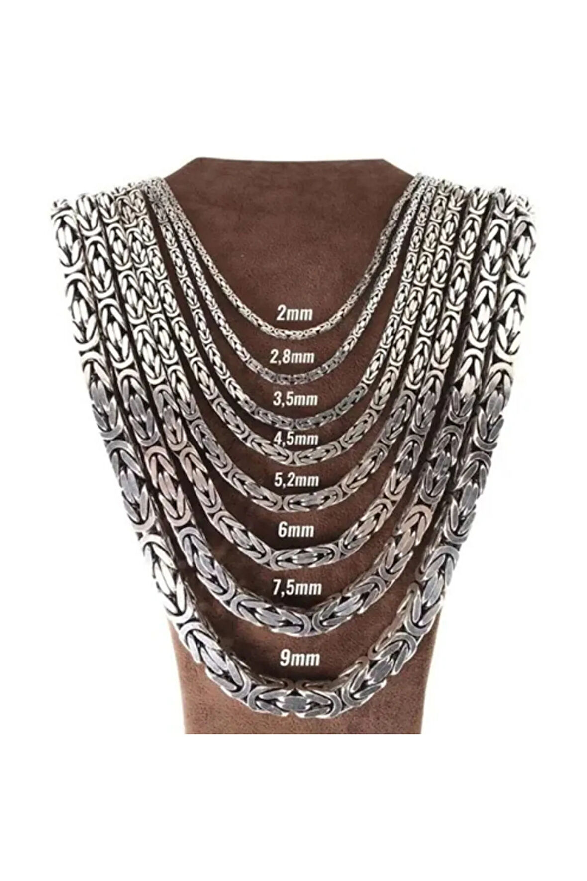 Erkek Gümüş Kolye - 7.5mm Kare Kral Model 925 Ayar Gümüş Erkek Kolye Zincir