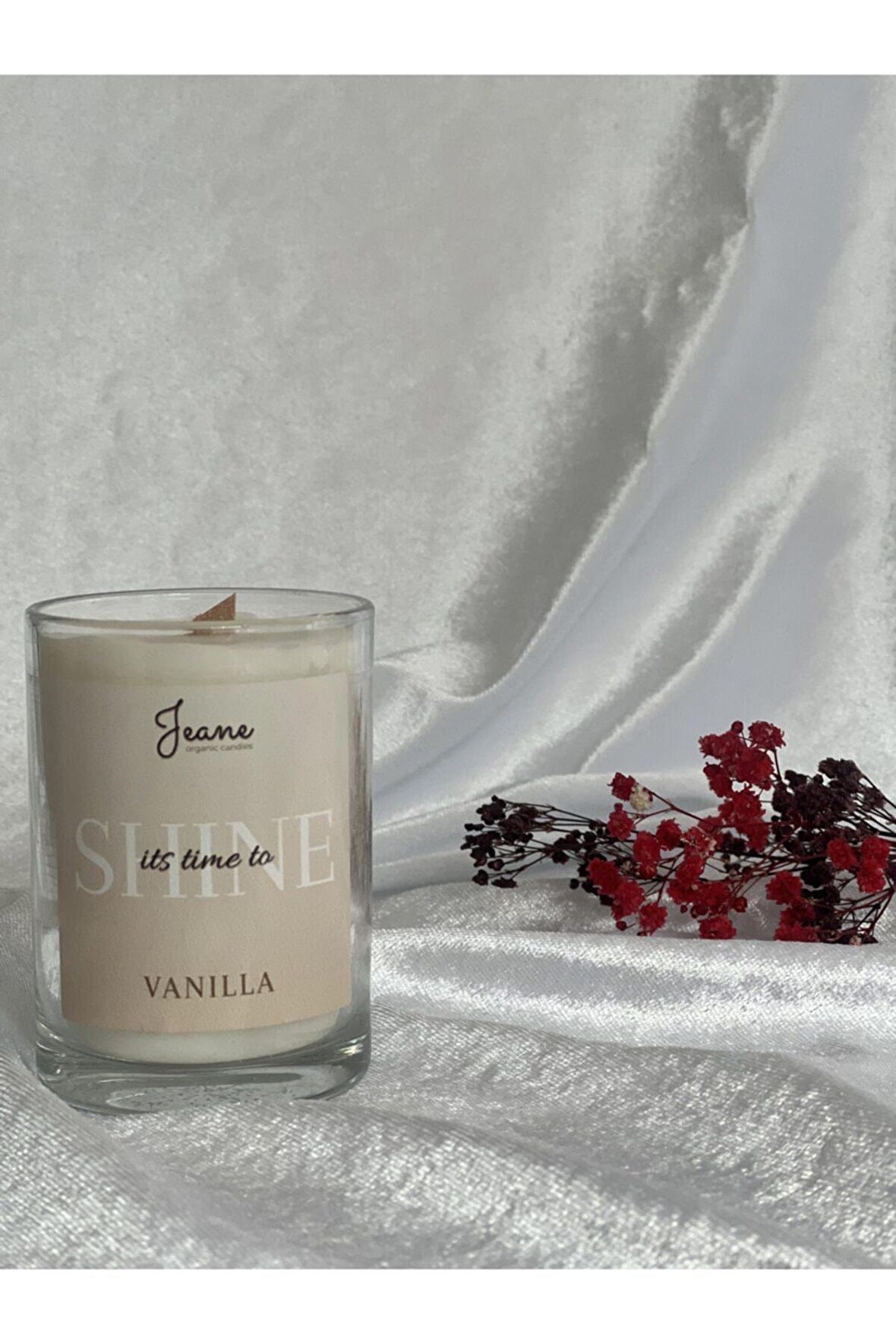 Jeane Candles Kokulu Mum Glass Bardak Vanilya Kokulu