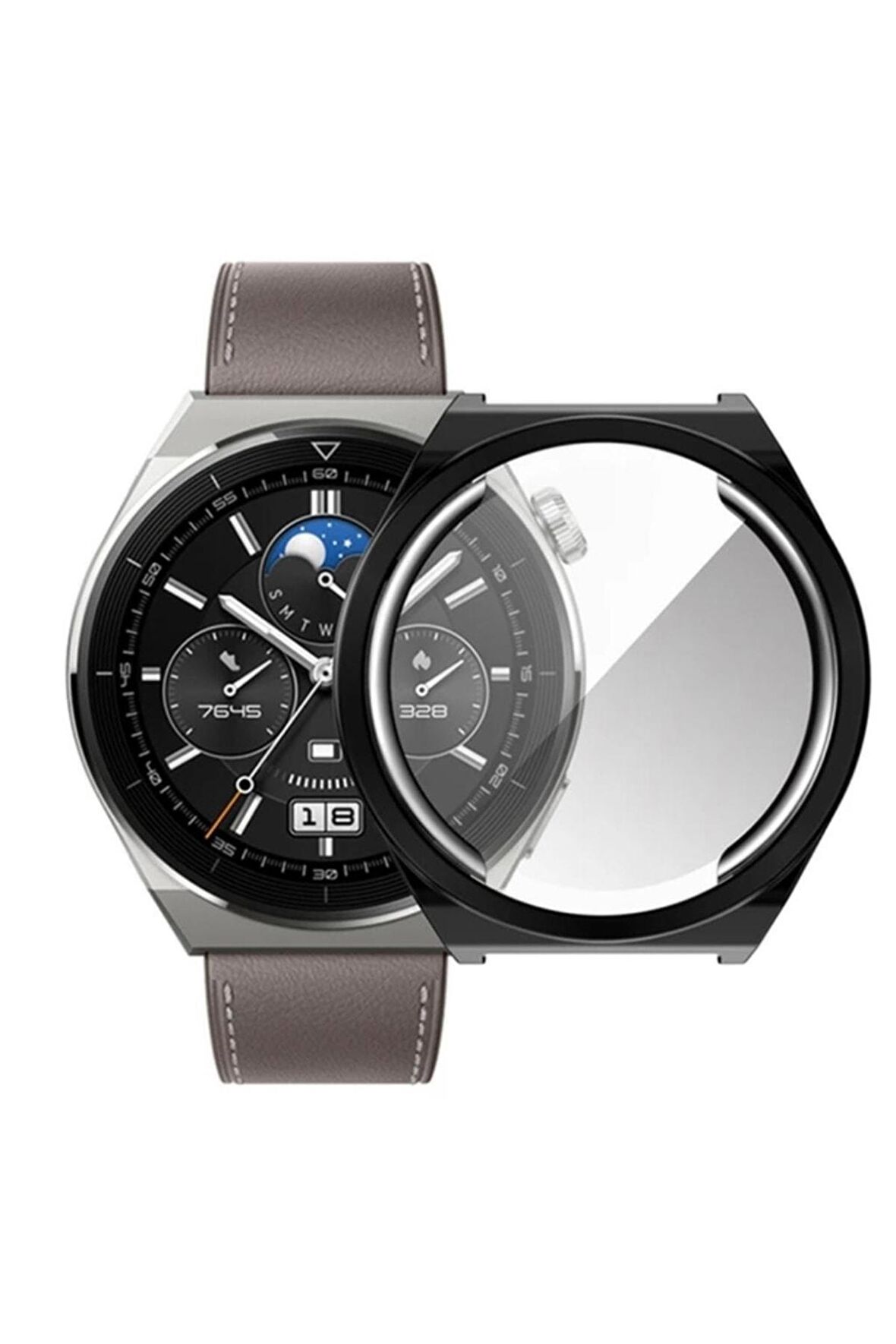 Huawei Watch Gt3 Pro 46mm 360 Tam Koruma Silikon Kılıf