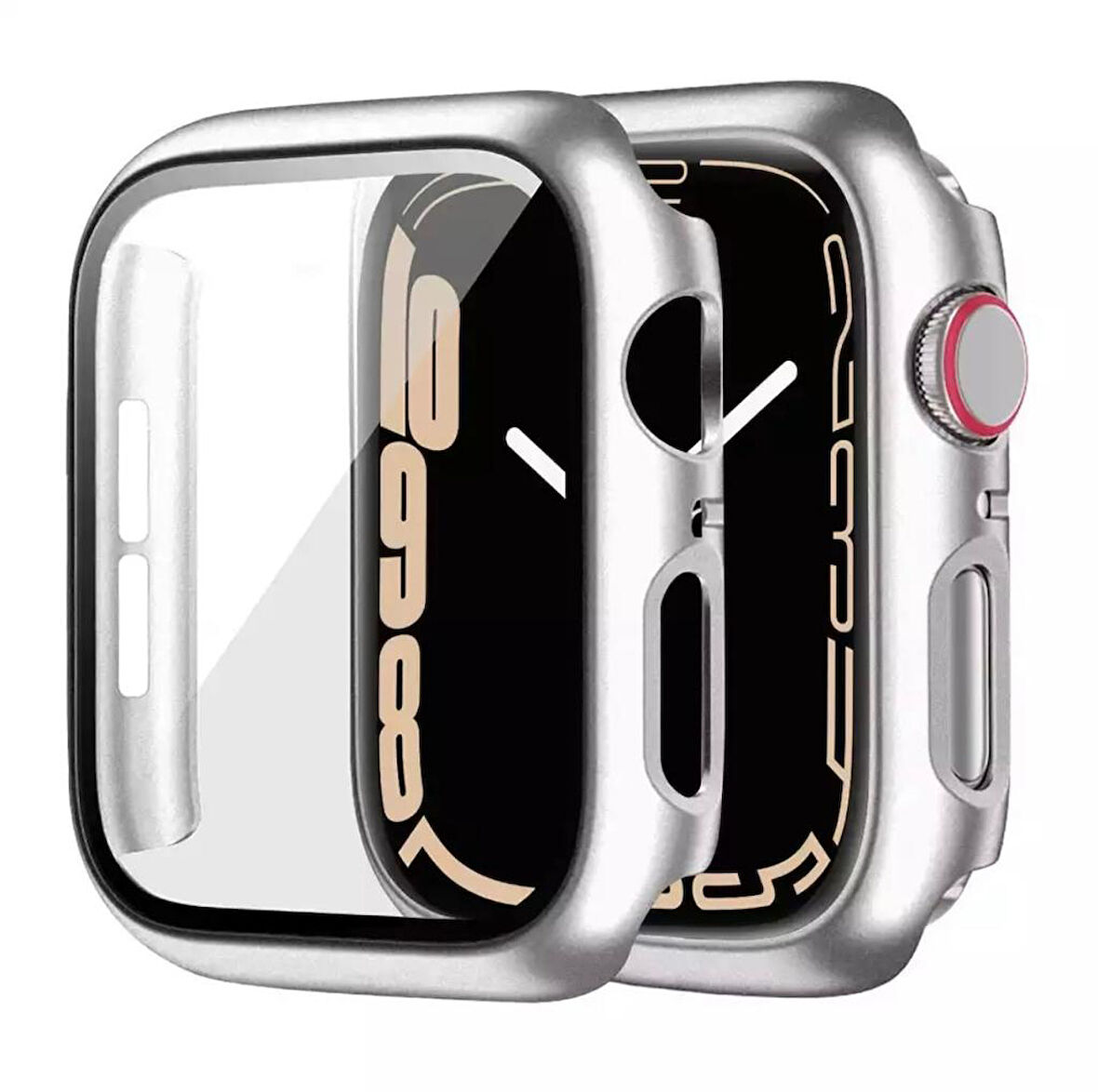 Apple Watch 7 8 45mm Uyumlu Kasa Ve Ekran Koruyucu 360 Tam Koruma Kılıf Gard