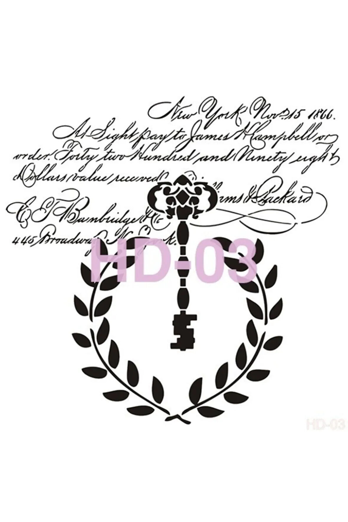 Hd003 Home Dekor Stencil 45x45