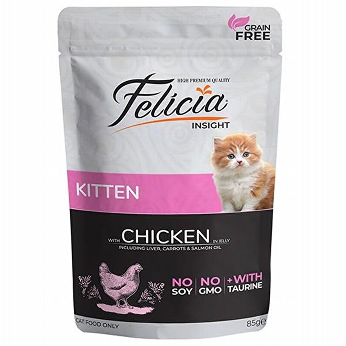 Felicia Tahılsız Tavuklu Yavru Kedi Yaş Maması 6x85 Gr 