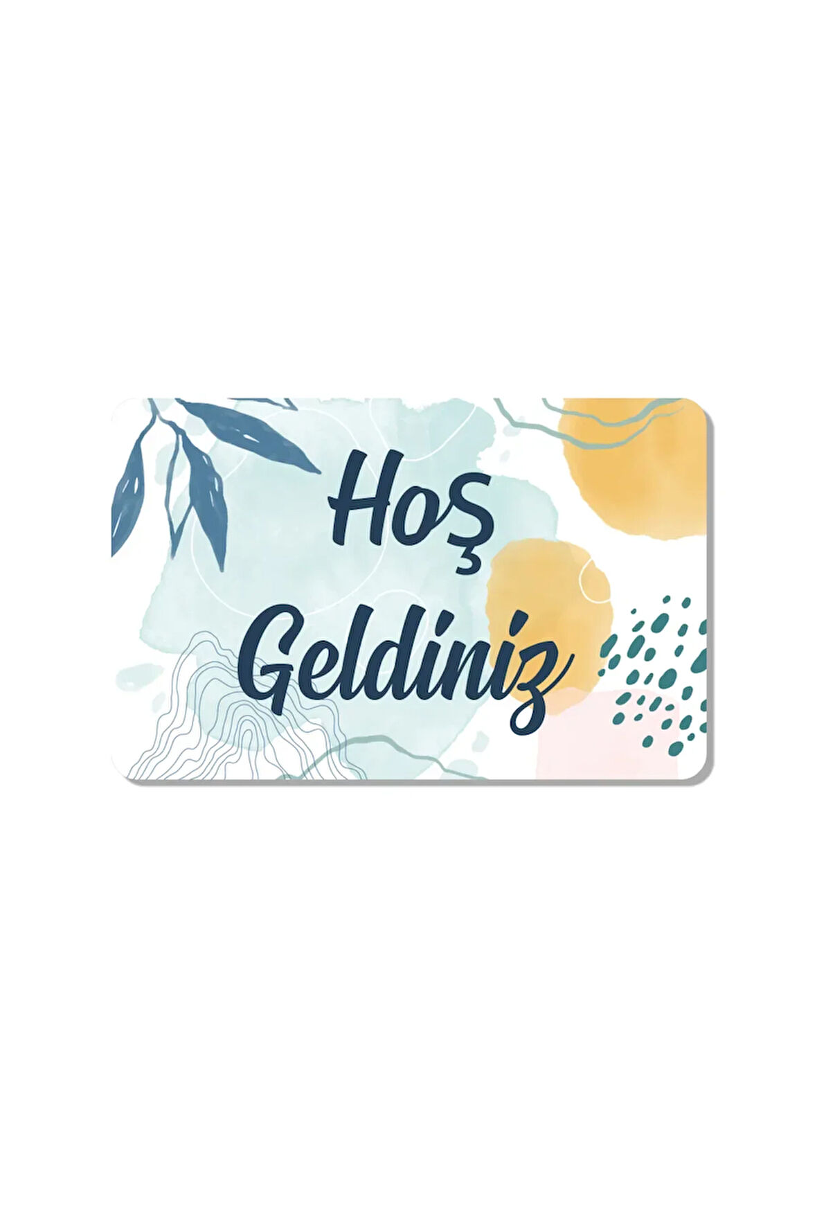 Dijital Baskılı hoş geldiniz yazılır Desenli Dekoratif Dış Kapı Önü ve Iç Mekan Paspası yıkanabilir