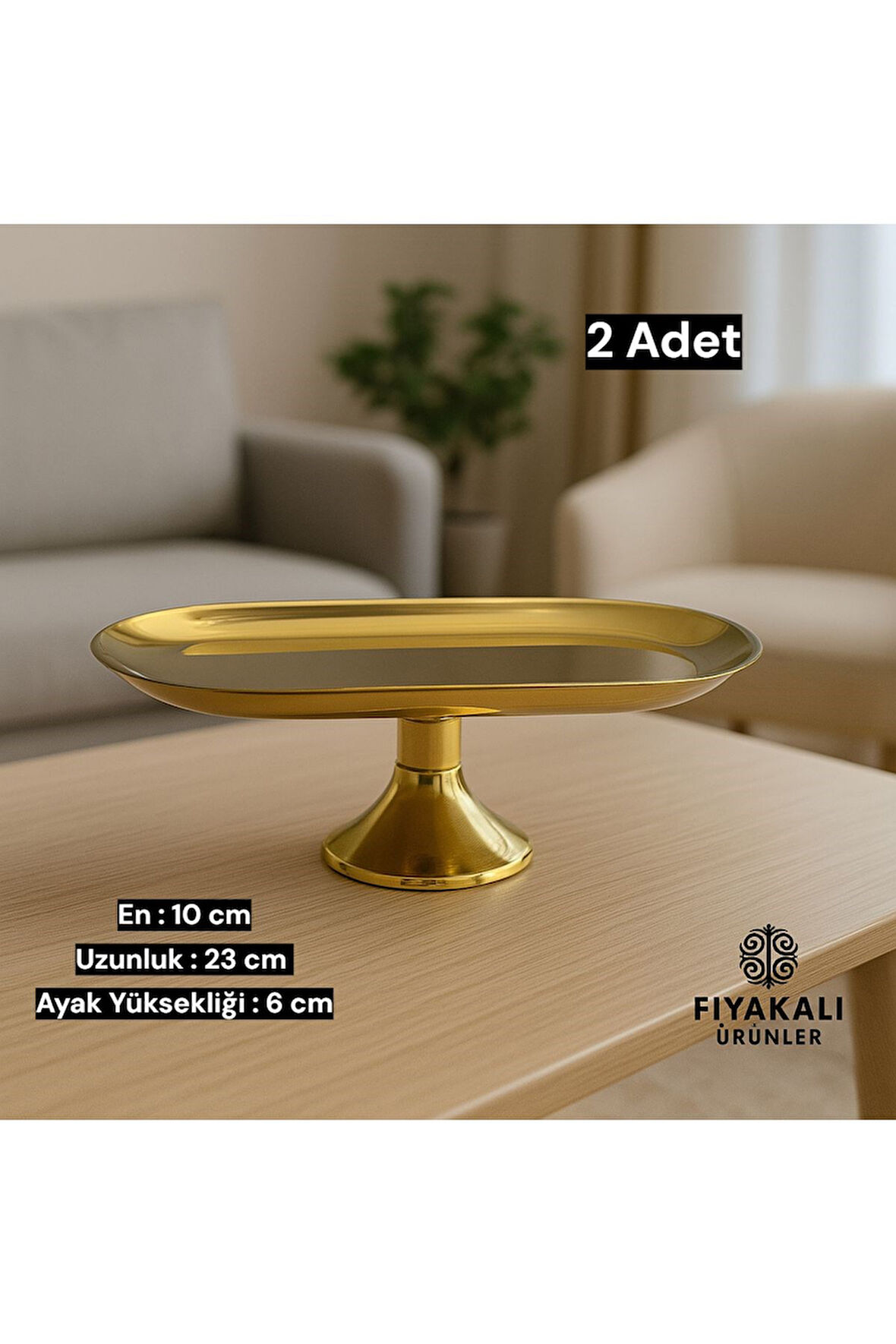 10x23 cm Ayaklı Kayık GOLD Sunumluk,Çerezlik,Kahvaltı Tabağı,Sunum tabağı,Kozmetik,Takı Tabağı