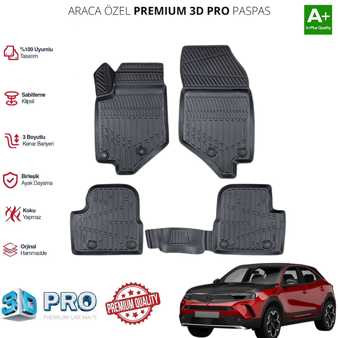 MOKKA 2 ARACA ÖZEL 3D PASPAS 2021 2022 2023 2024 2025