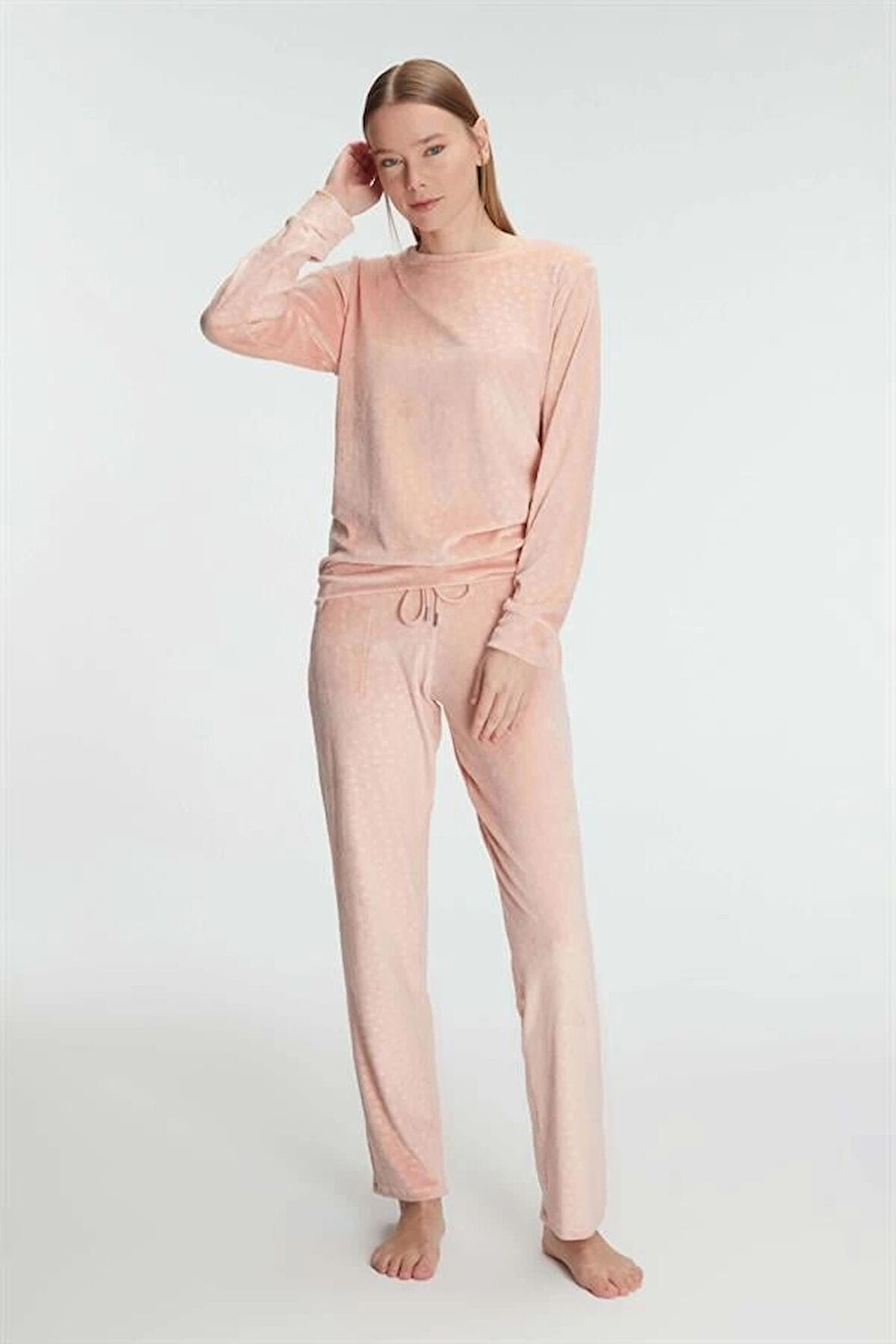 AmoraSecret AmoraSecret Uzun Kol Sweatshirt ve Pantolon Takım Pijama Takımı