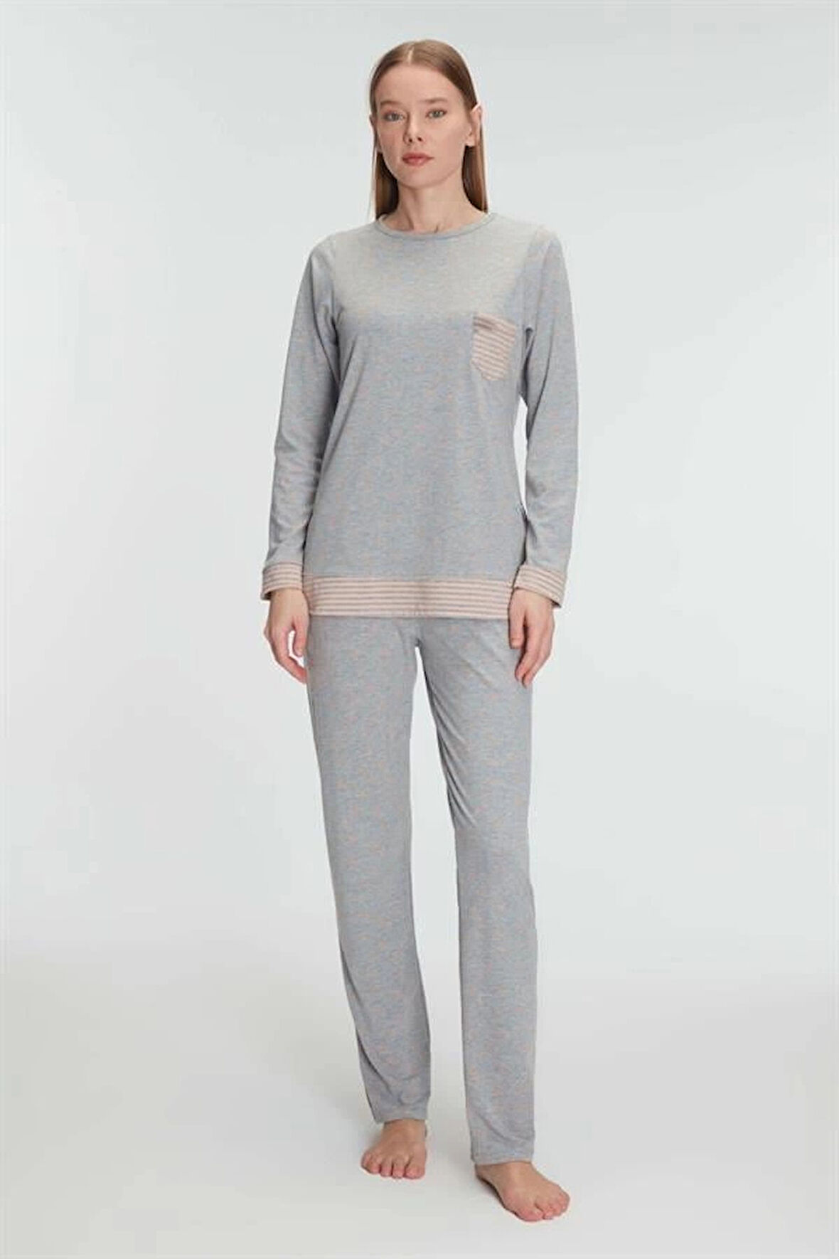 AmoraSecret AmoraSecret Pamuklu Uzun Kollu Pijama Takımı