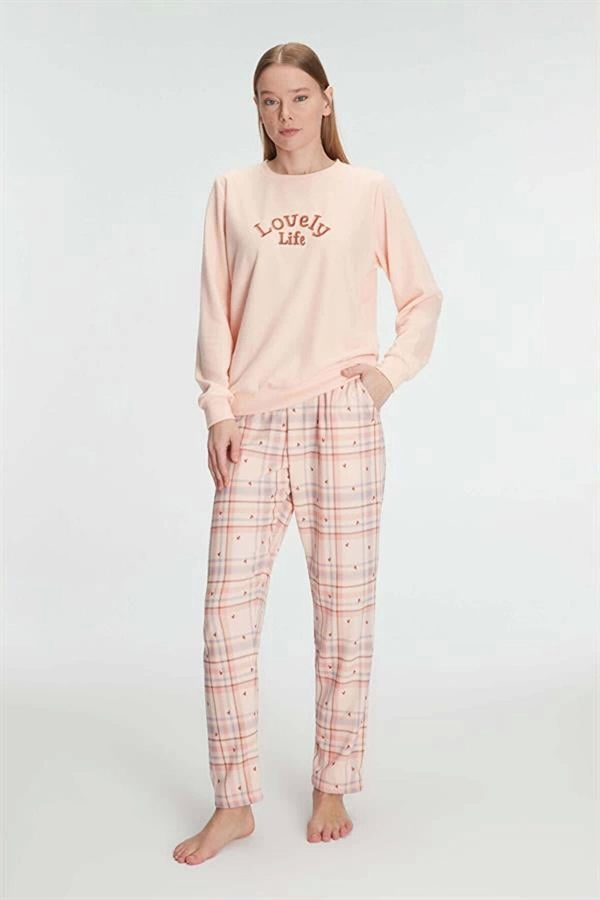 AmoraSecret AmoraSecret Pamuklu Kışlık Uzun Kol Kadın Pijama Takım