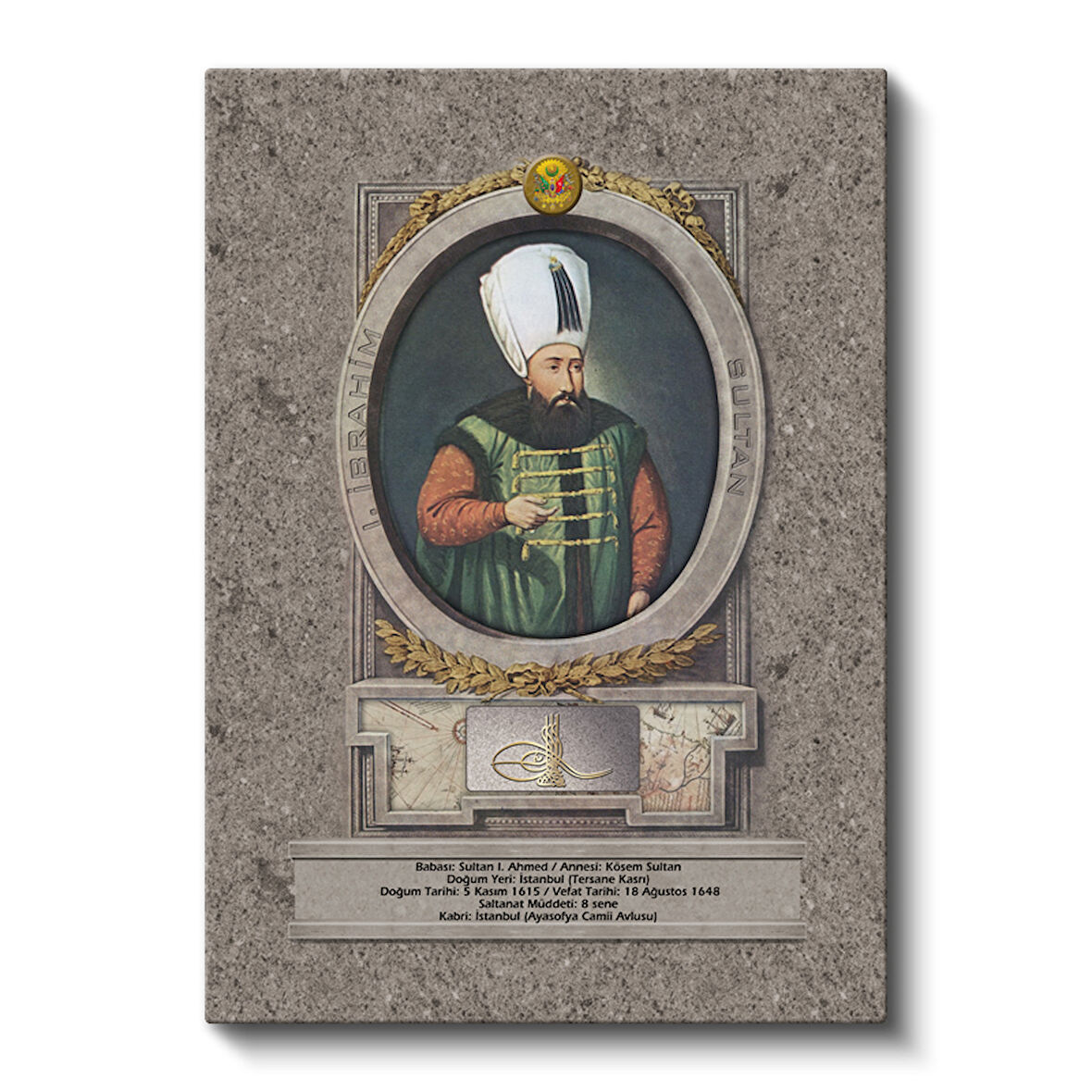 Sultan I. Ahmed Han Portresi Kanvas Tablo