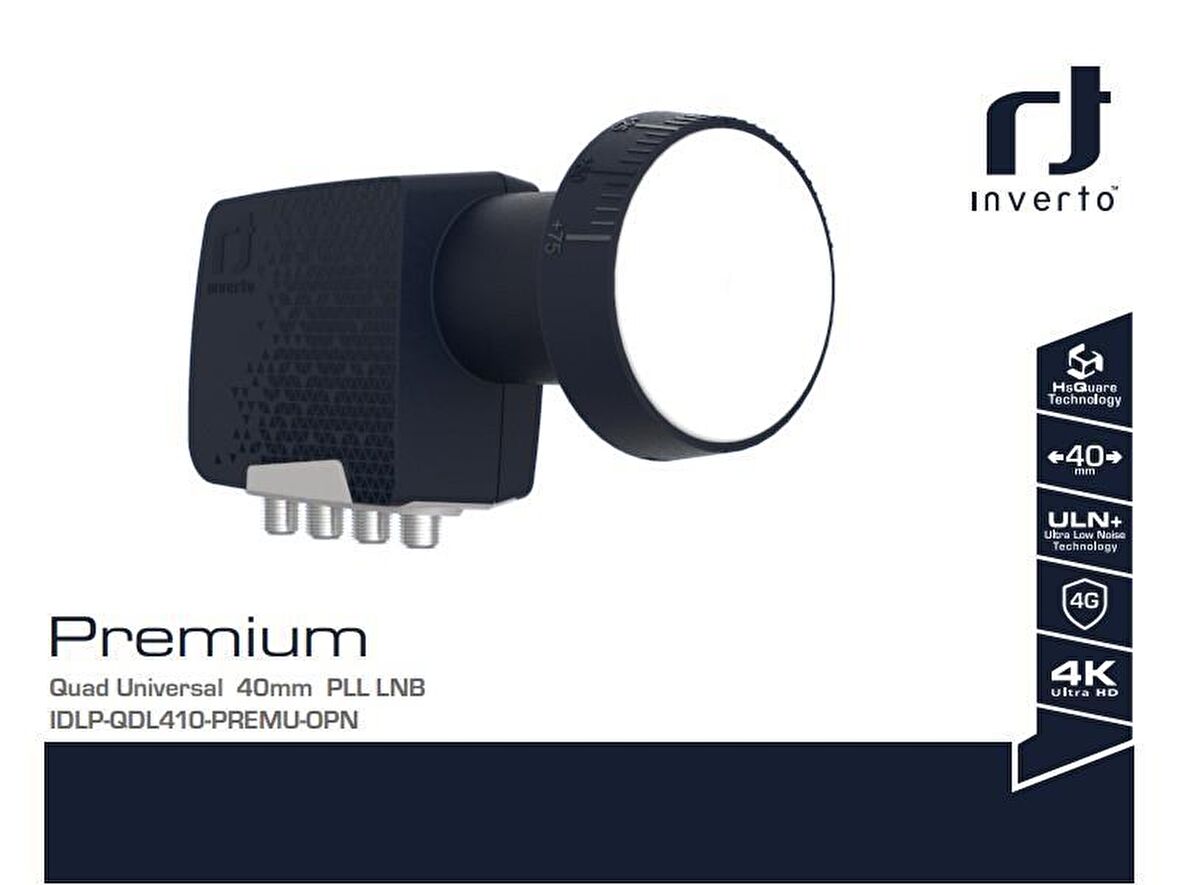 Inverto Premium ULN Quad LNB Full HD 4K Uyumlu