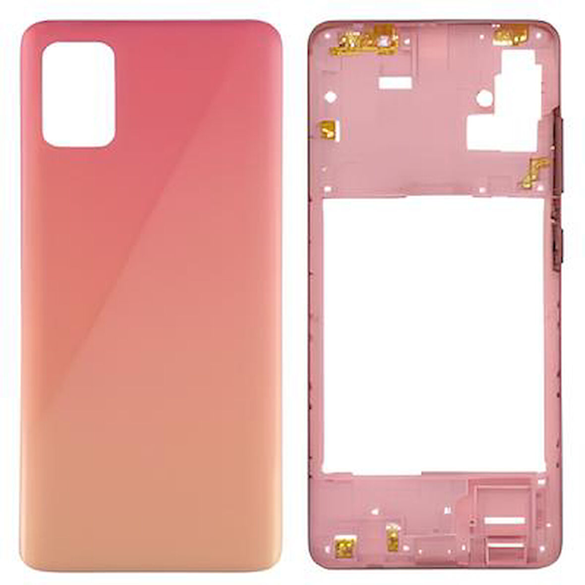 Samsung Galaxy A51  - SM-A515F FULL Kasa Arka Kapak Takım TURUNCU