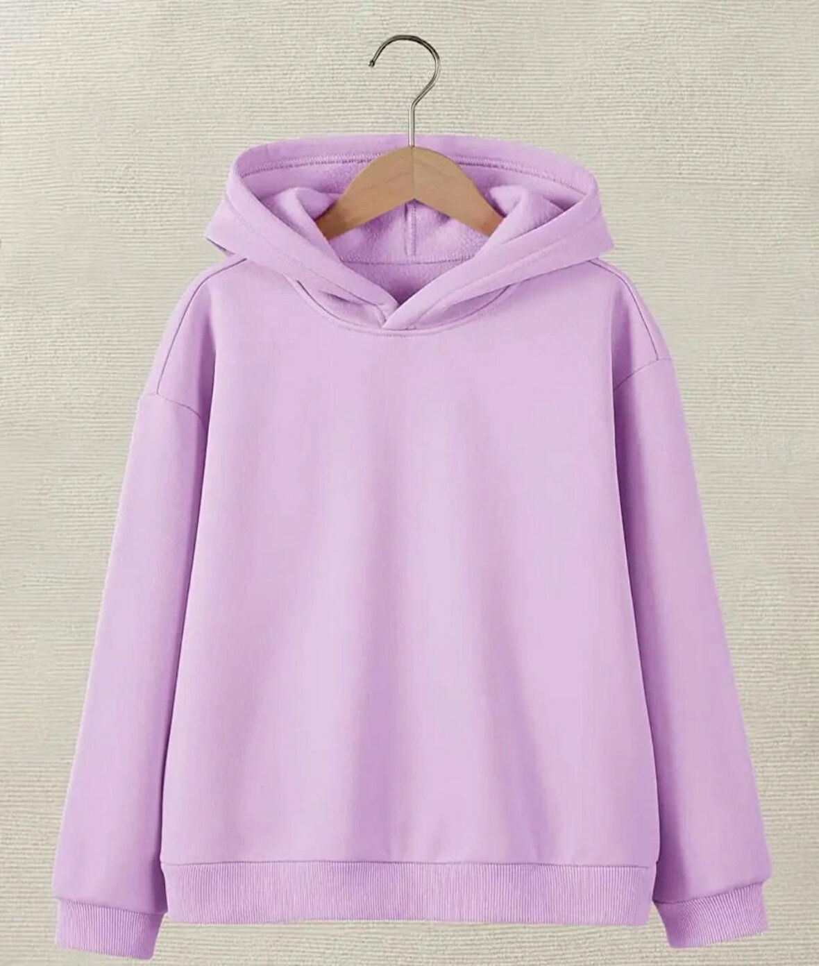 Üç İp Kapüşonlu Düz Unısex Sweatshirt