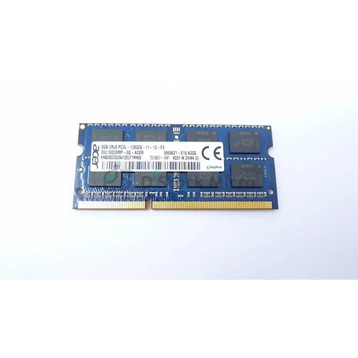 Kingston RAM D3L16D28MP-8G-ACER 8GB SODIMM DDR3 1600 1.35V NOTEBOOK RAM BELLEK