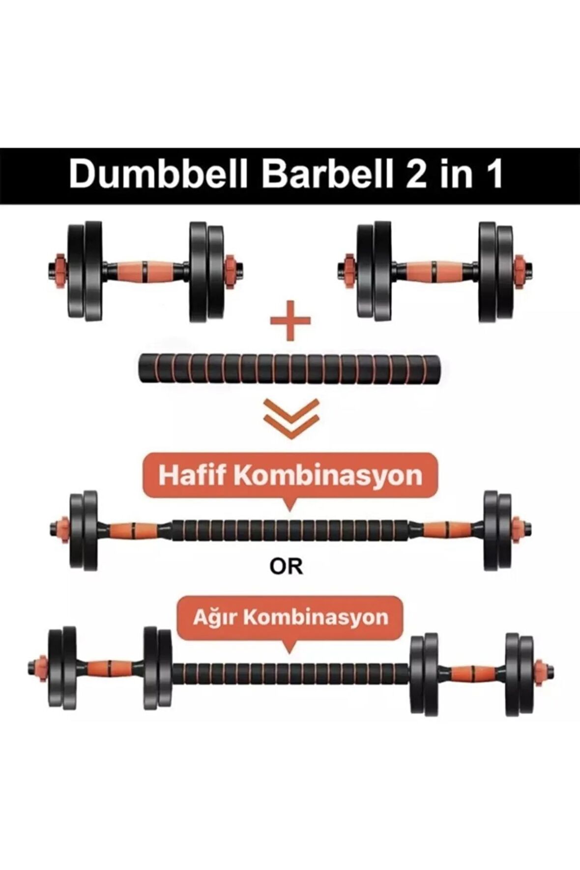 Halter Ve Dambıl Seti Fonksiyonel Ağırlık Ve Vücut Geliştirme Aleti 25kg