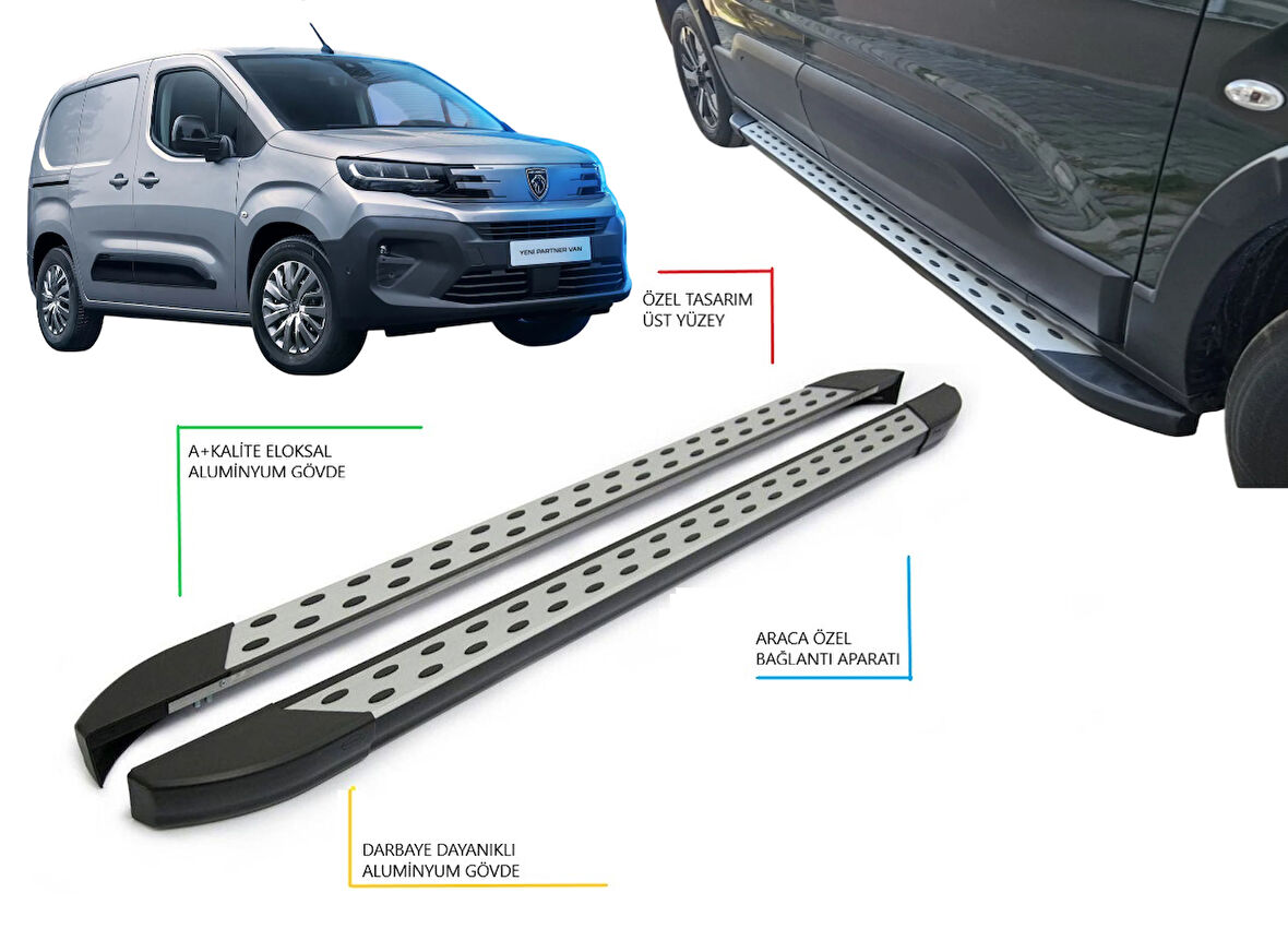 PARTNER PANEL VAN KISA ŞASE NOKTALI YAN BASAMAK 2019 2020 2021 2022 2023 2024 2025 2026 2027