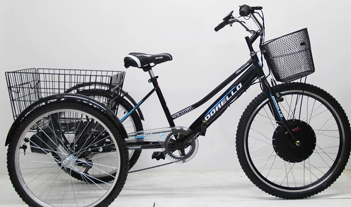 Dorello Elektrikli cargo Bisikleti 48 Dc. 1000 Watt Cargo Bisikleti 3 Tekerlek