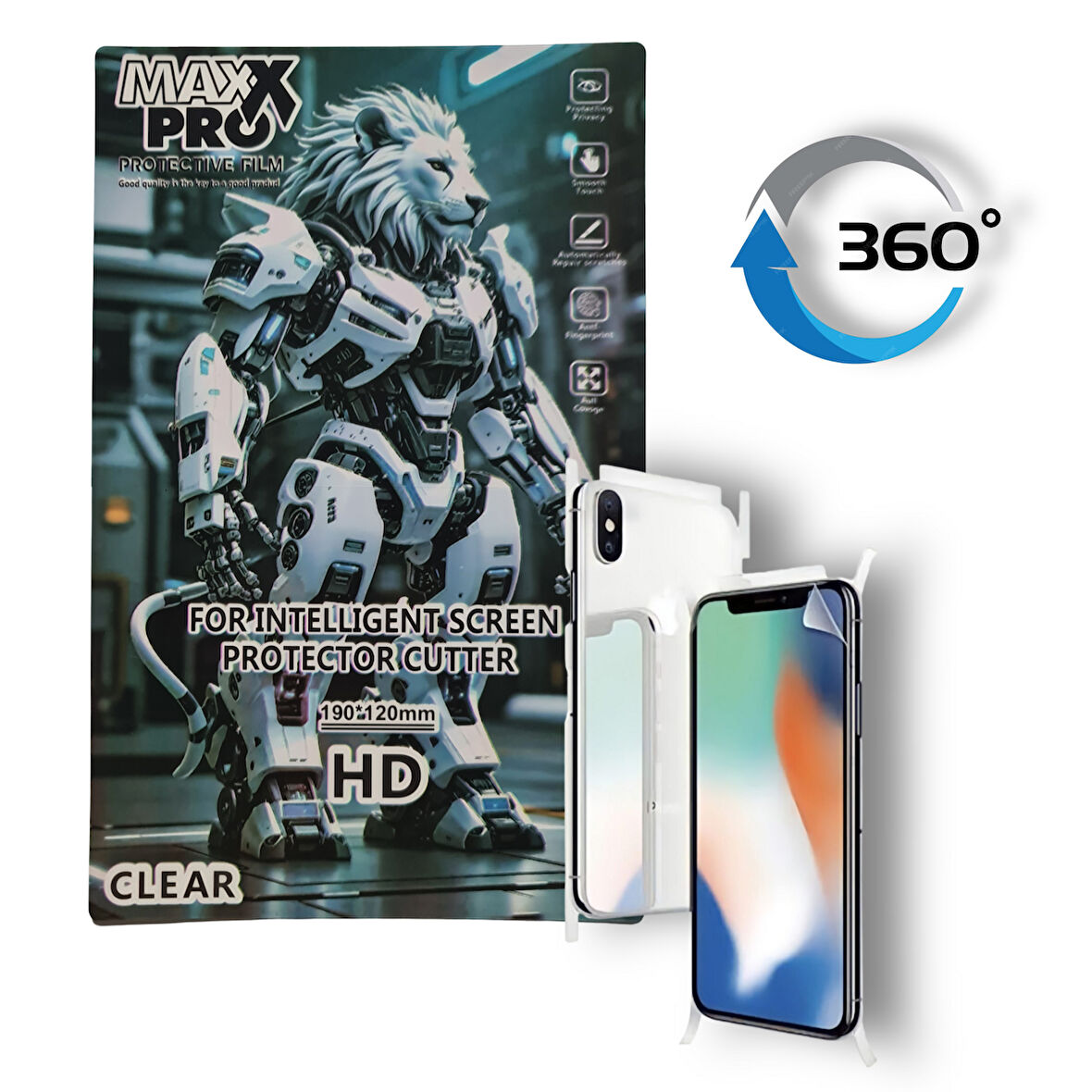 İphone 17 NANO Ön - Arka 360 Full Kaplama Hd Ekran Koruyucu Darbe Emici - MAXXPRO