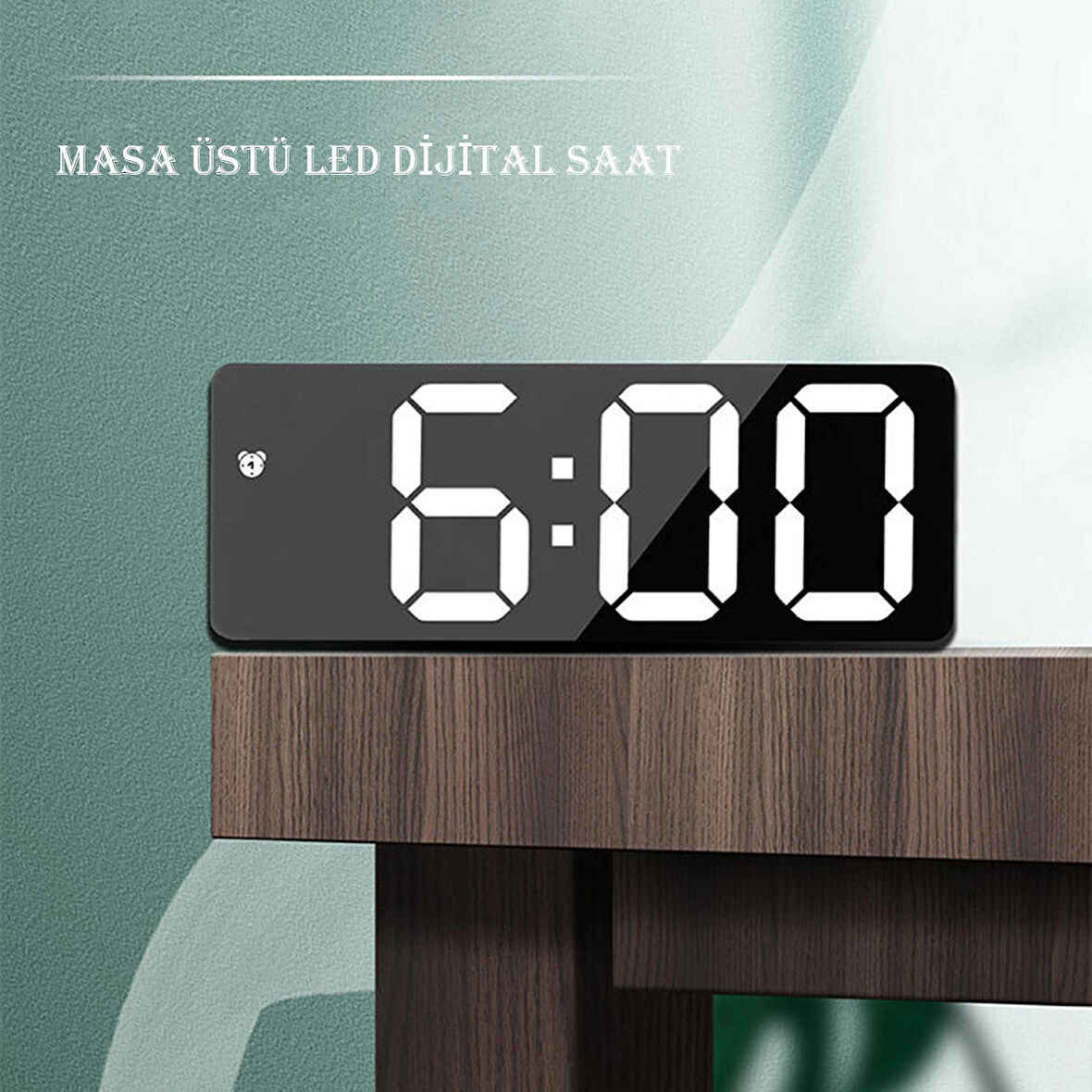 ShopFast  Masa Saati Derece Alarm Takvim Pil(Dahil Değildir)+Şarjlı Led Işıklı Dijital