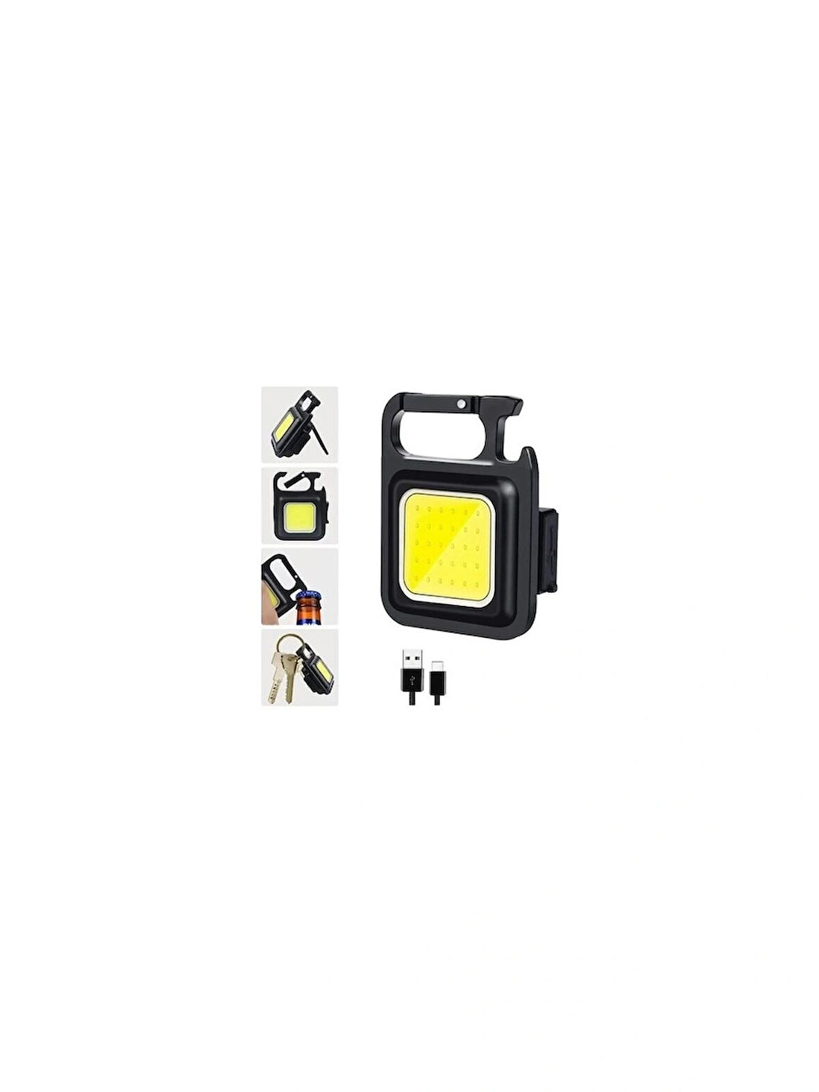 SermetsüsDünyası 30 Cob LED Mini Anahtarlık Fener 800 Lümen Şarjlı Kamp Balıkçı Tamirci Için Çalışma Feneri Çok Fonksiyonlu