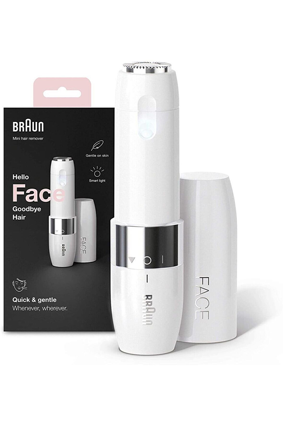 Braun Face FS1000 Mini Tüy Dökücü Kadın, Elektrikli Yüz Tüy Alma, Hızlı ve Kolay, Bıyık, Çene