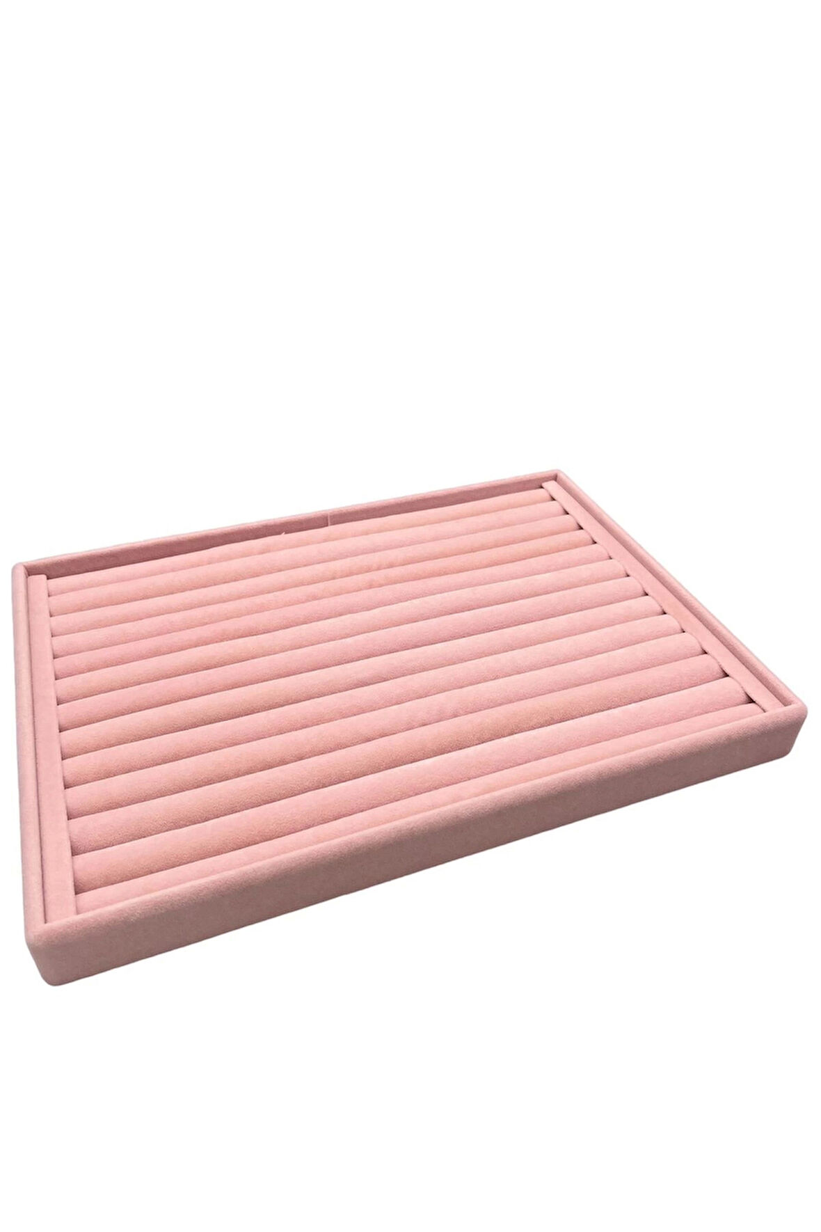 Yerli Süet Pembe Sosisli Yüzük Stand Kutu (Aydındecor)