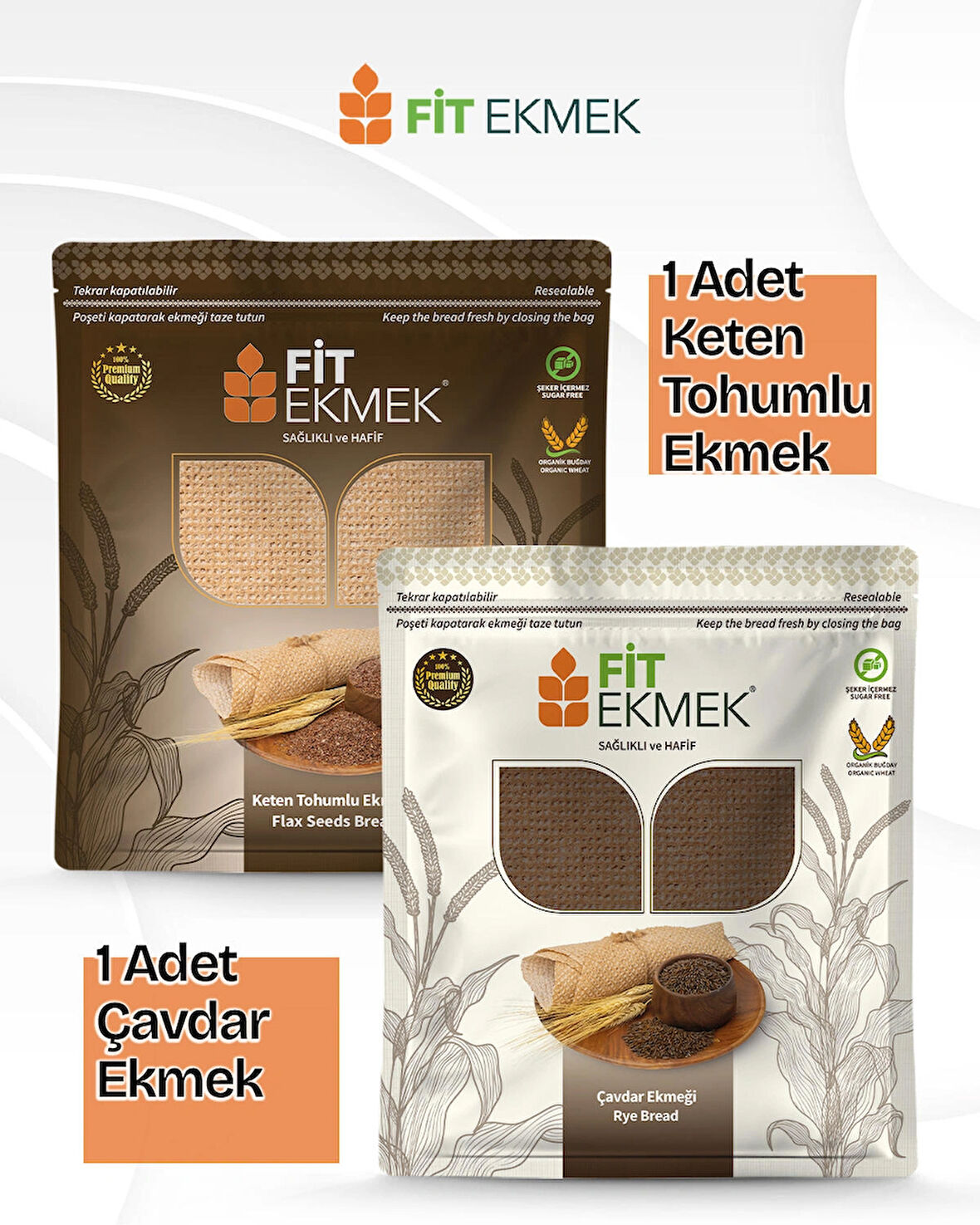  Çavdar Lavaş Ekmeği 300gr ve Keten Tohumlu Lavaş Ekmeği 300gr