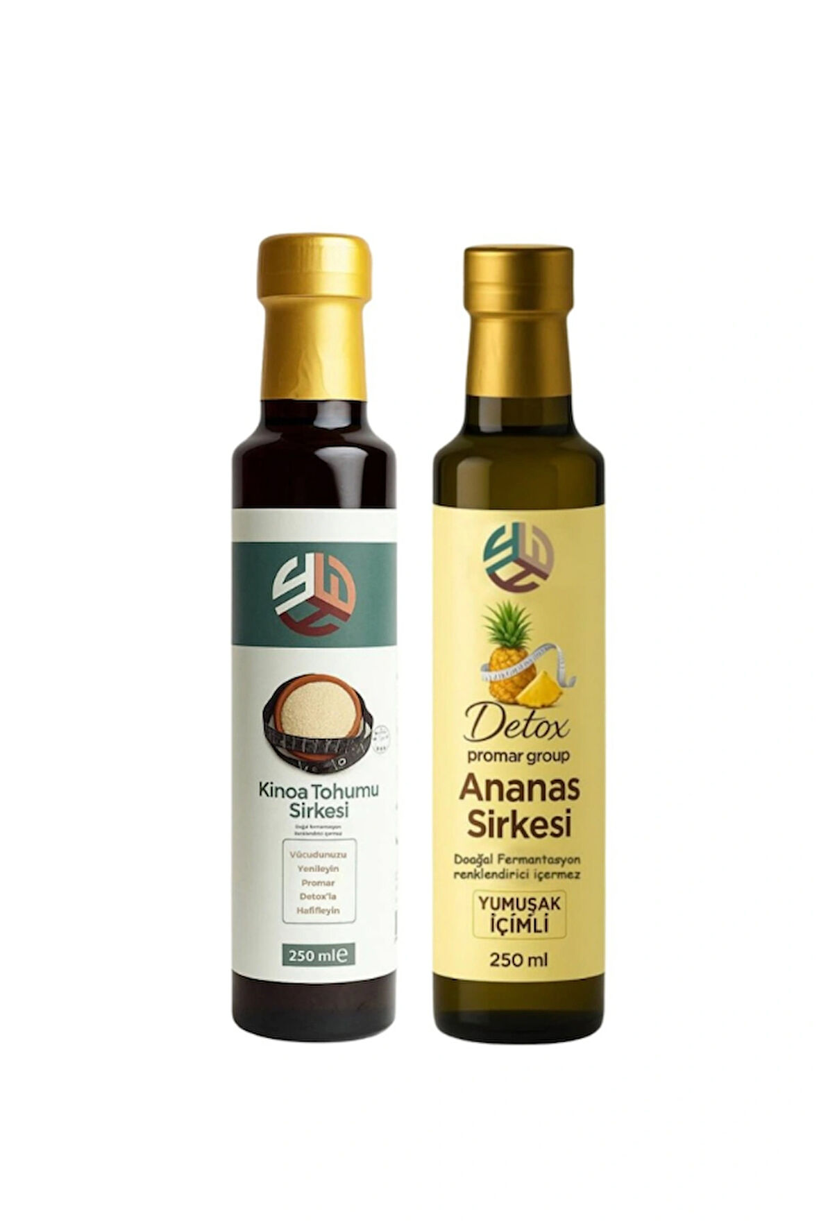 DETOX ANANAS SİRKESİ 250 ML + KİNOA TOHUMU DETOX SİRKESİ 250 ML