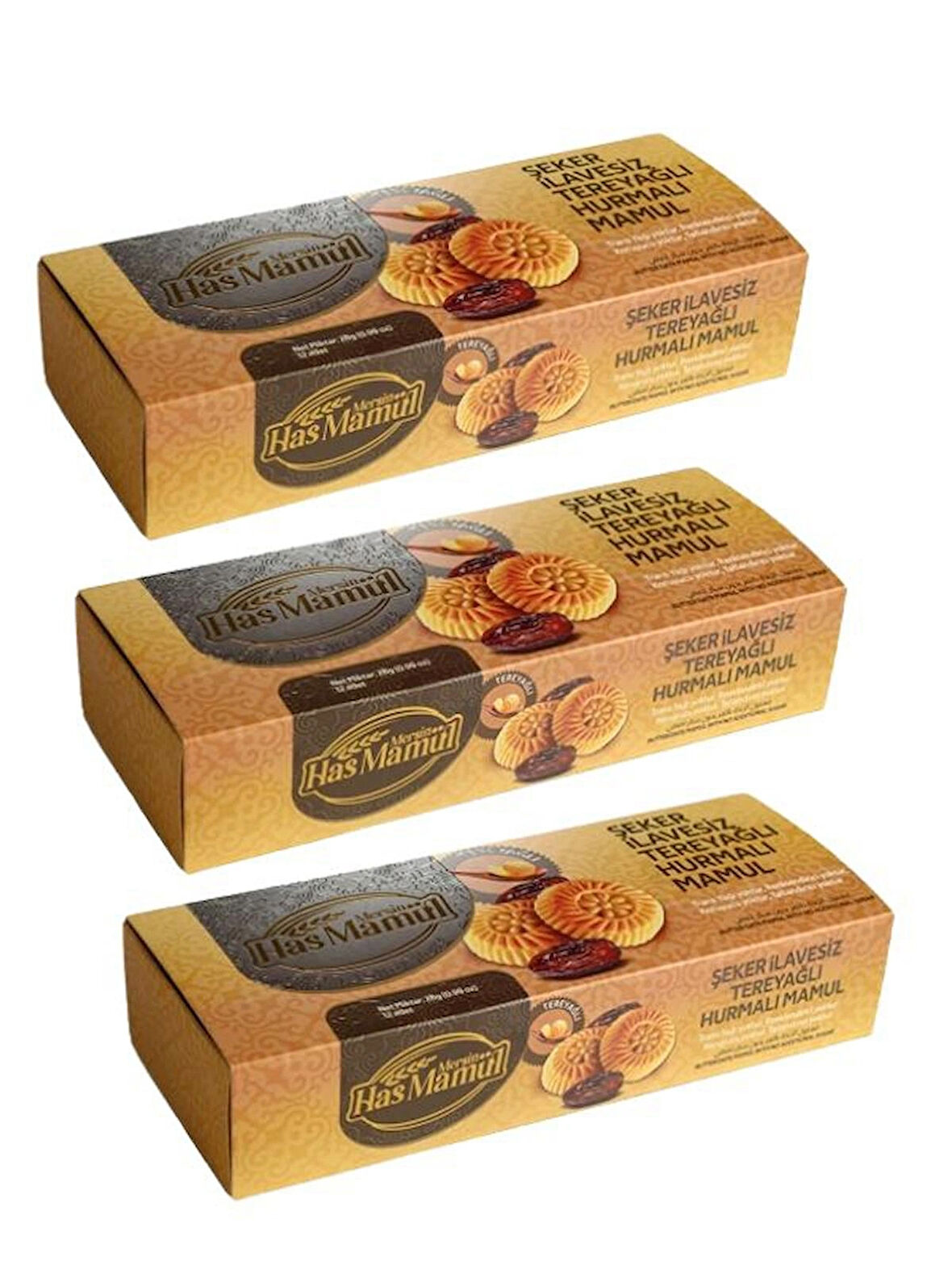 100% ŞEKER İLAVESİZ TEREYAĞLI HURMALI MAMÜL 28 GR X36 ADET