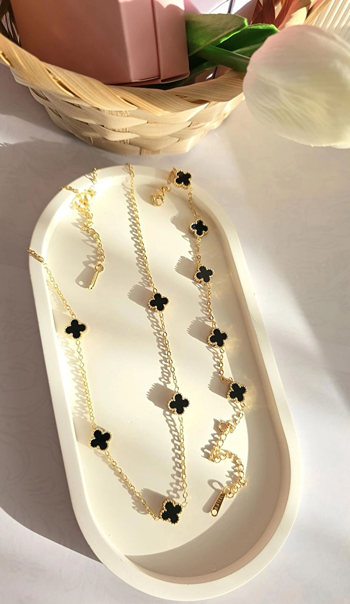 Yonca Kolye - Yonca Bileklik - Çelik Yonca Kolye