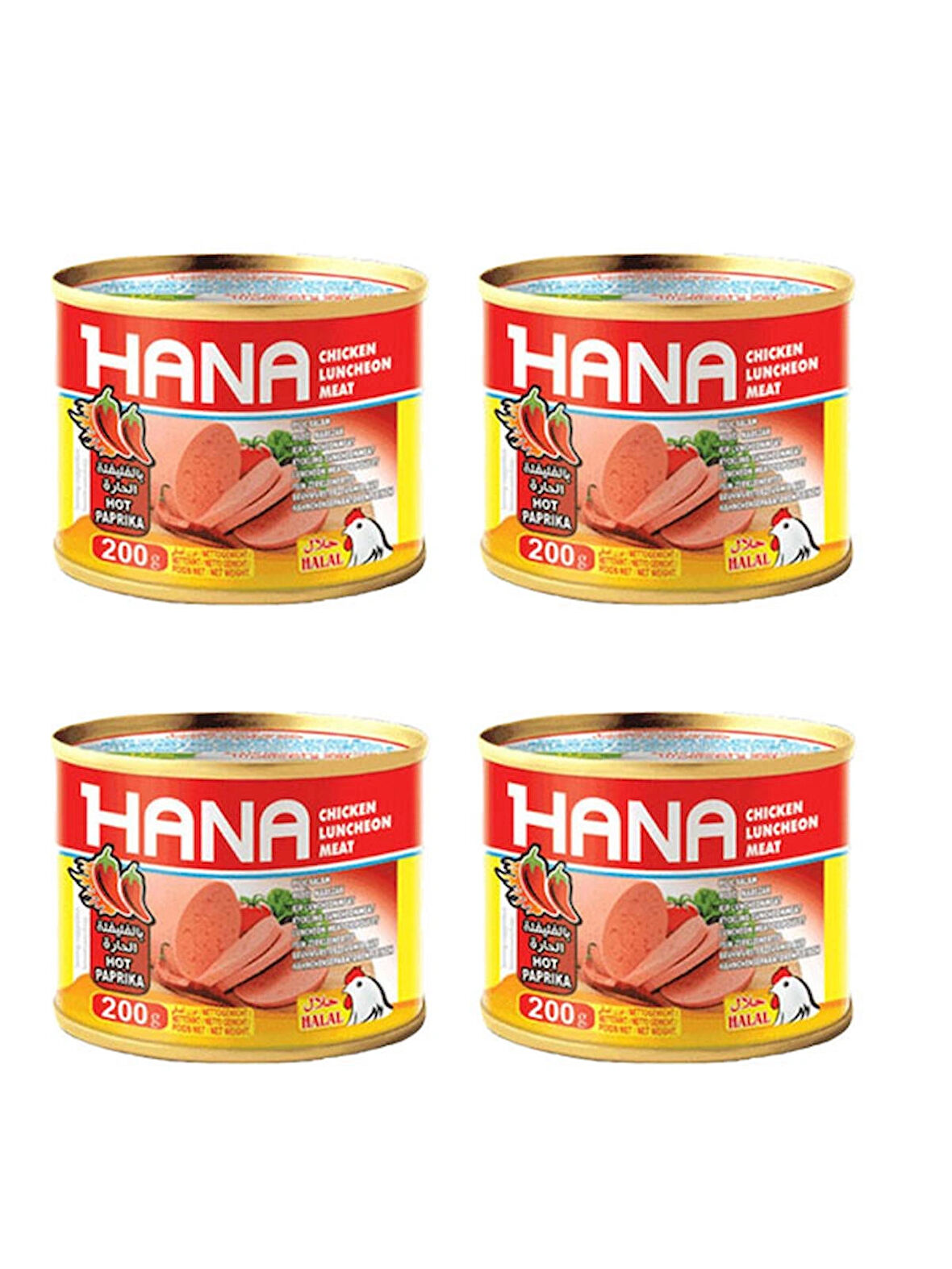 Hana Acılı Salam Konservesi 200 Gr X4 Adet