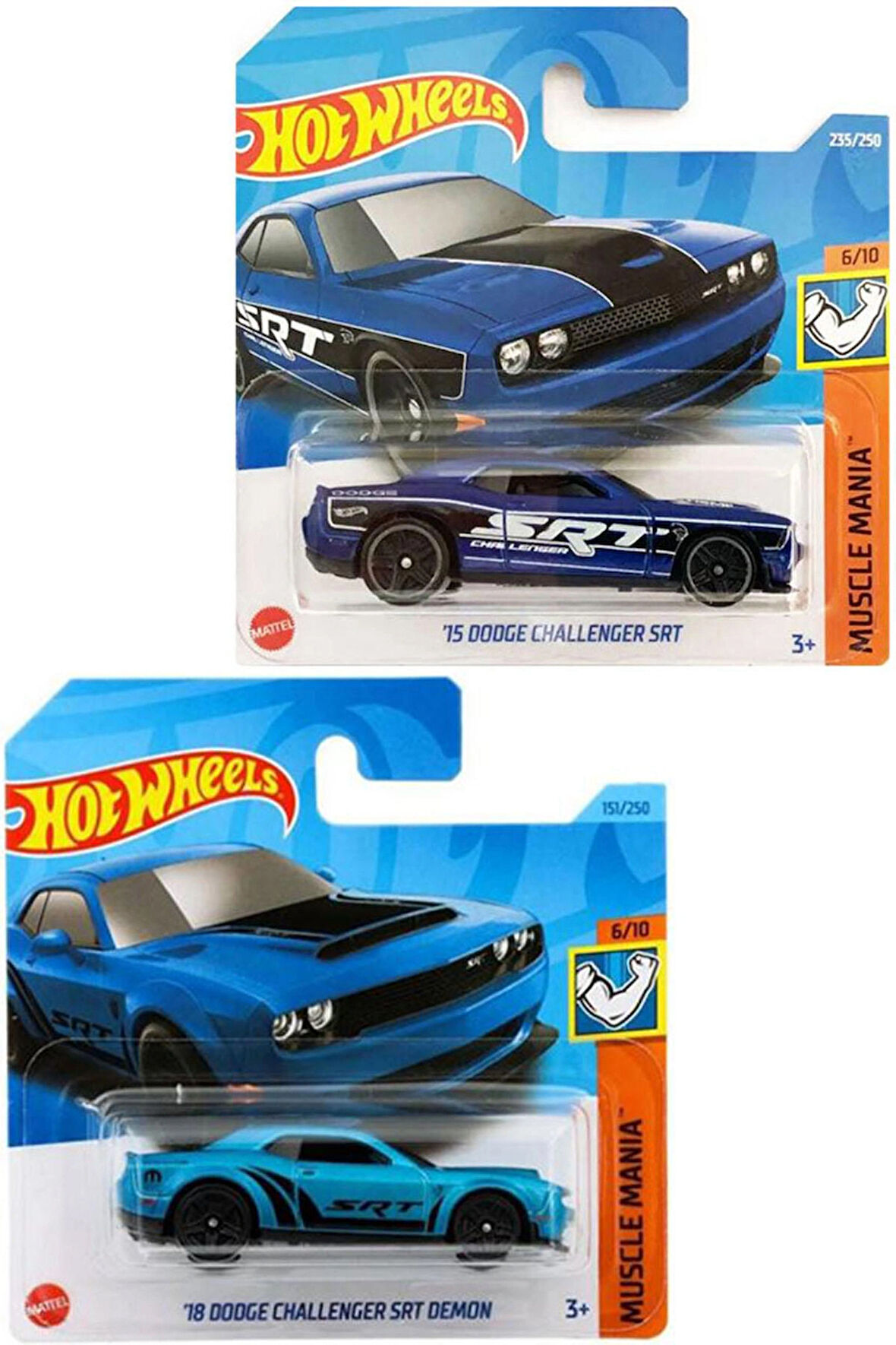 Hot Wheels 2 Araç 18 Dodge Challenger SRT Demon Set (1/64)