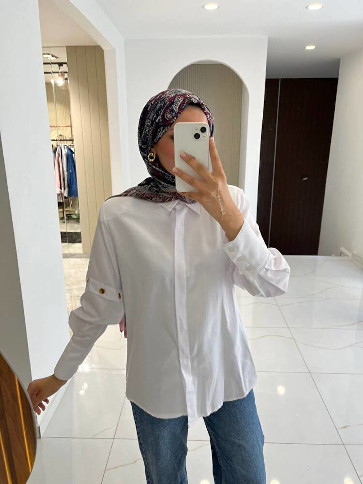 Metal Aksesurlı Basıc Gömlek GMK08009