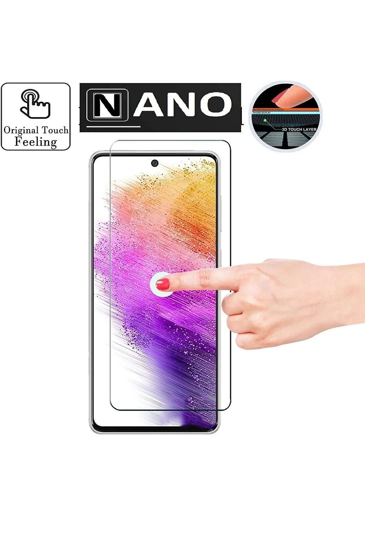 Samsung Galaxy A73 5G NANO Ekran Koruyucu Kırılmaz Cam - Extra İnce