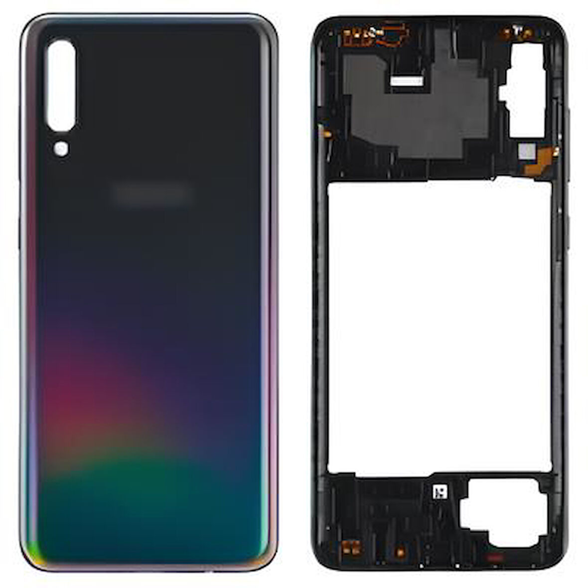 Samsung Galaxy A70  - SM-A705F FULL Kasa Arka Kapak Takım SİYAH