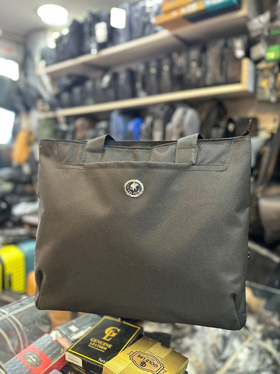 Trg Polo Siyah Kadın Çok Bölmeli Omuz Çantası