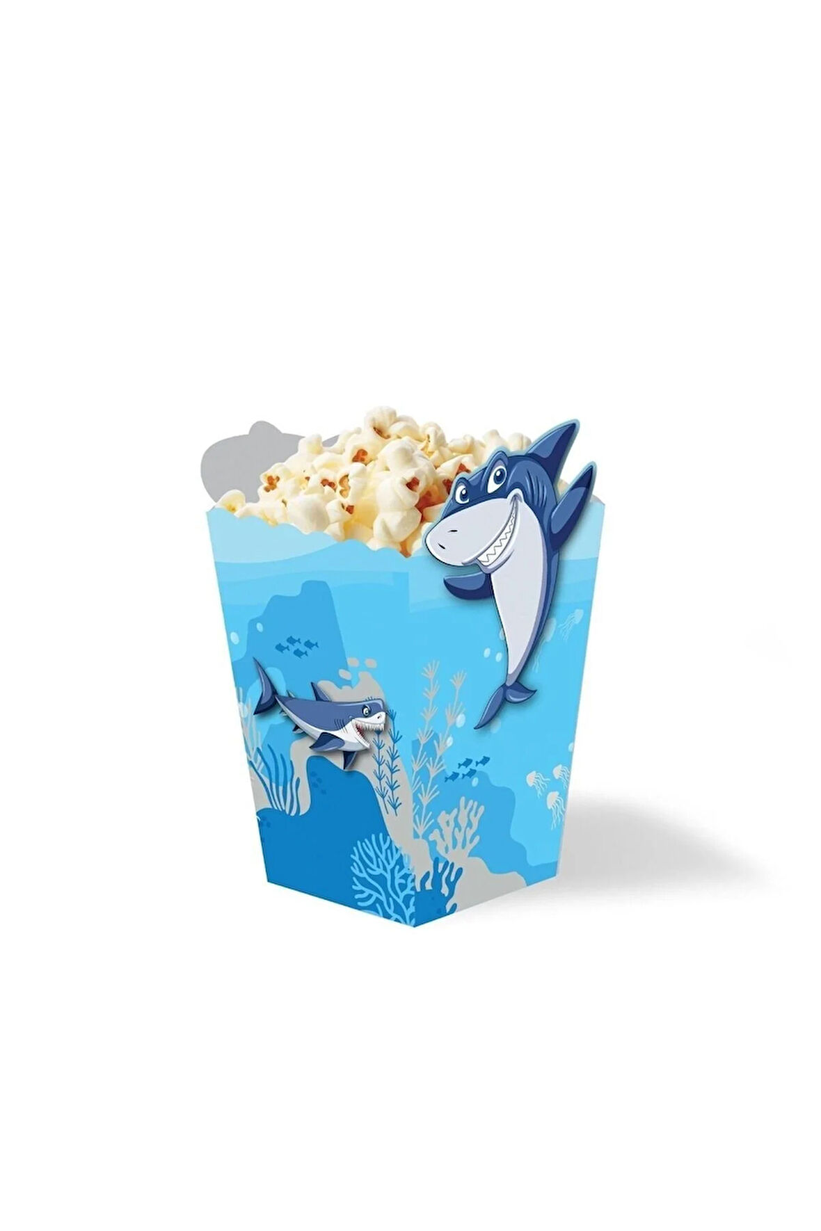 KÖPEKBALIĞI TEMALI ÖZEL KESİM 8'Lİ MISIR KUTUSU