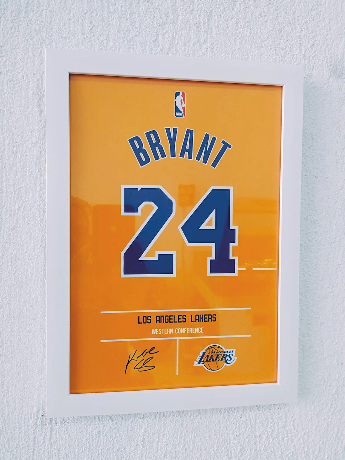 30x42 cm Kobe Bryant NBA Forma Tasarımlı Poster Çerçeveli Tablo 1 mm Şeffaf PVC Korumalı