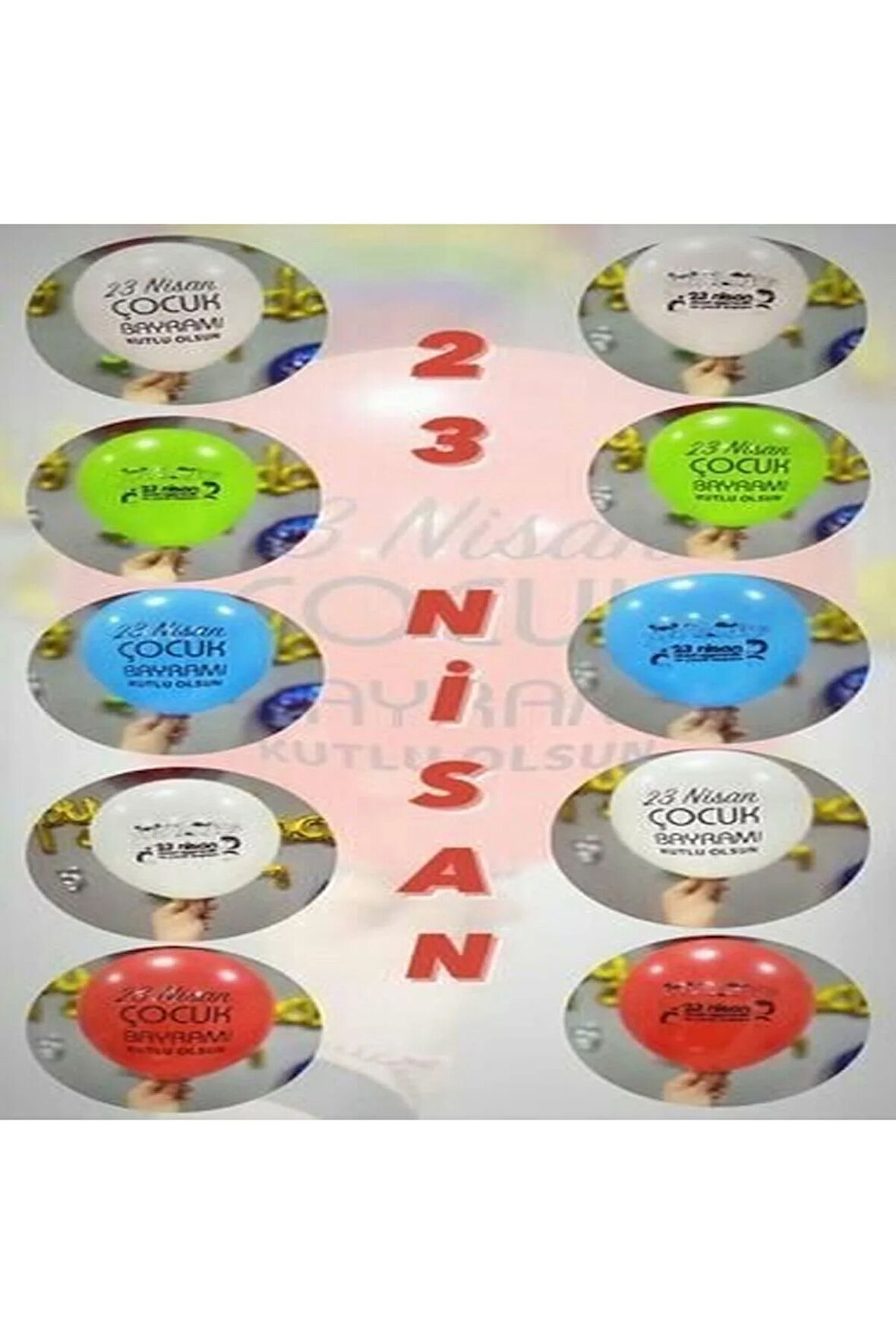 23 NİSAN BALON 10 lu